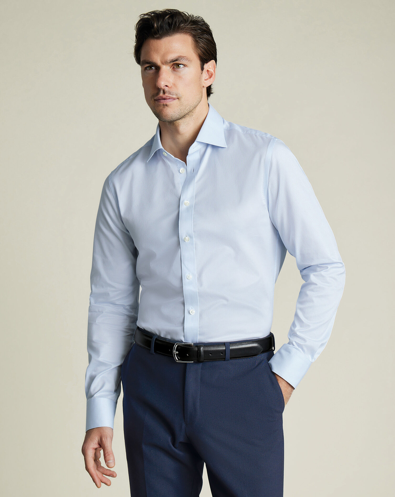 Luxury Stripe Shirt - Ice Blue