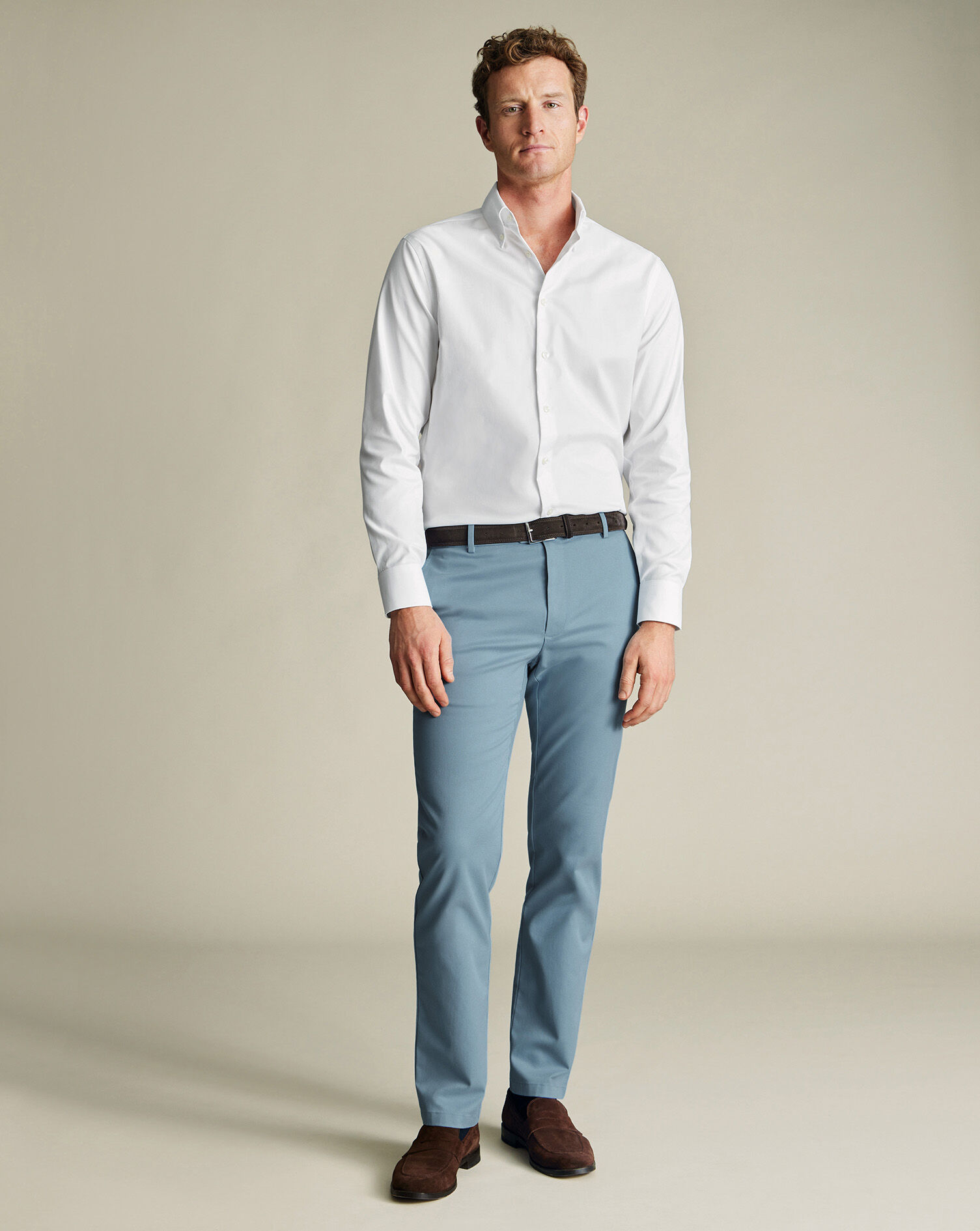 Ultimate Non-Iron Chinos - Sky Blue
