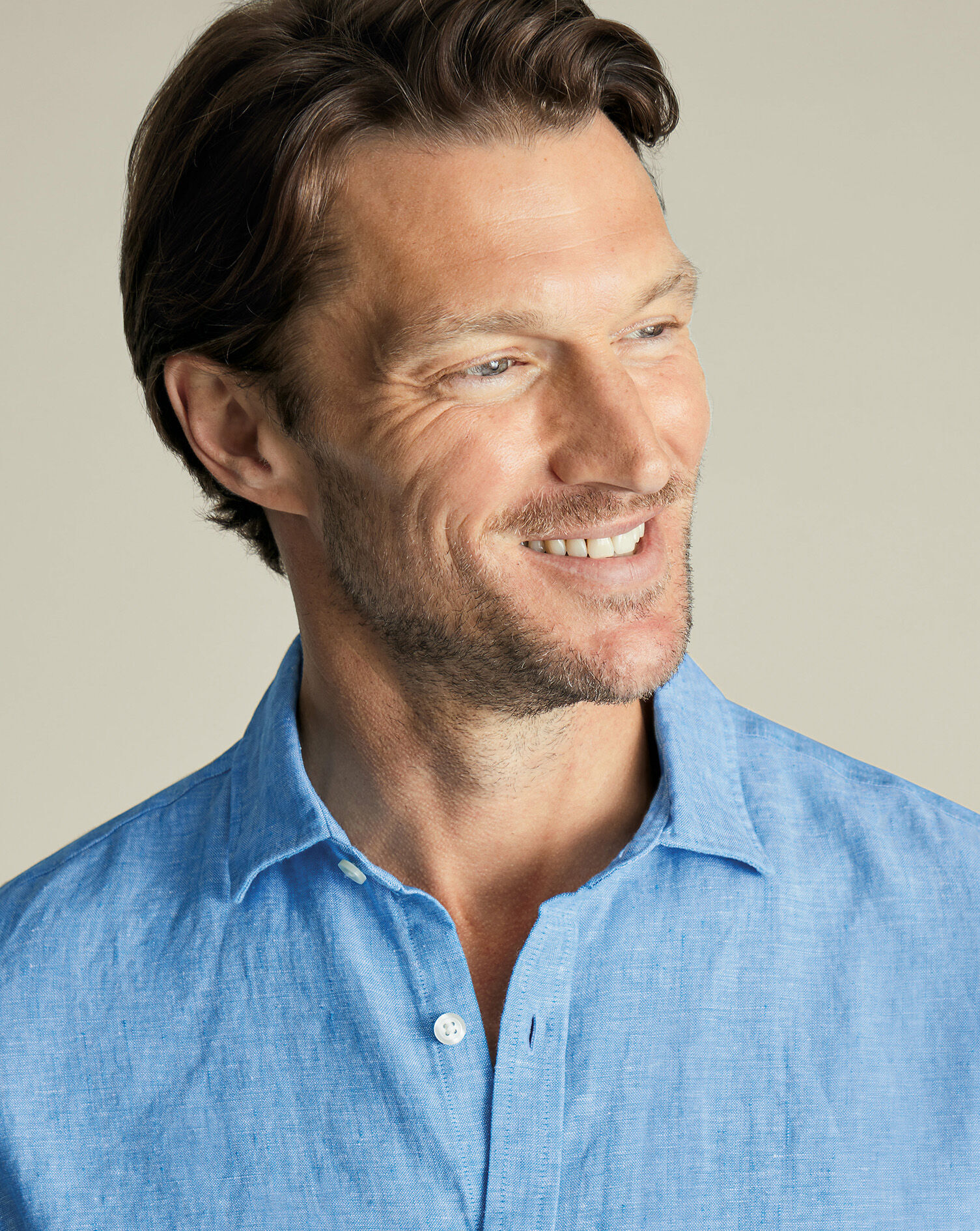 Pure Linen Shirt - Ocean Blue
