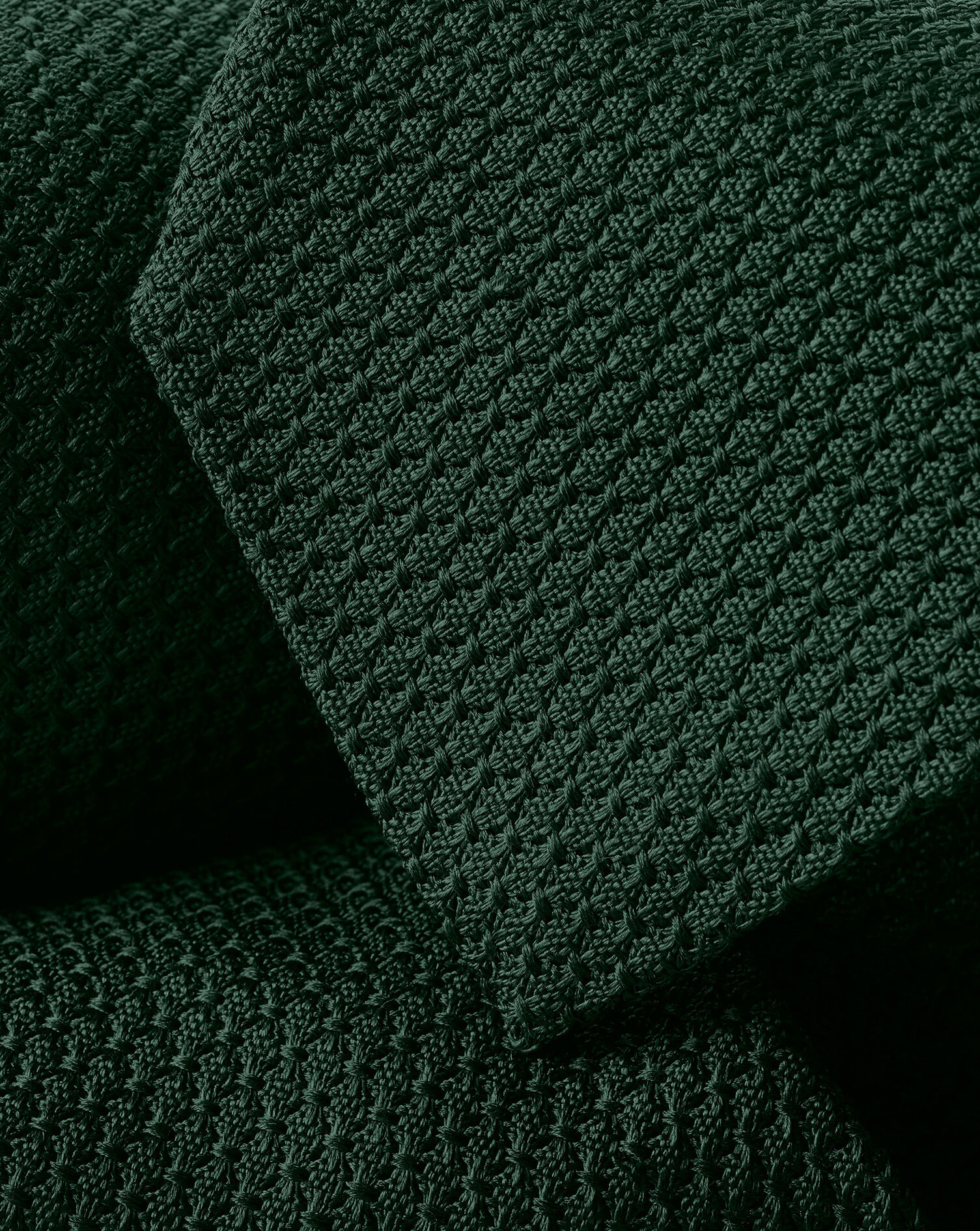 Silk Grenadine Italian Tie - Dark Green