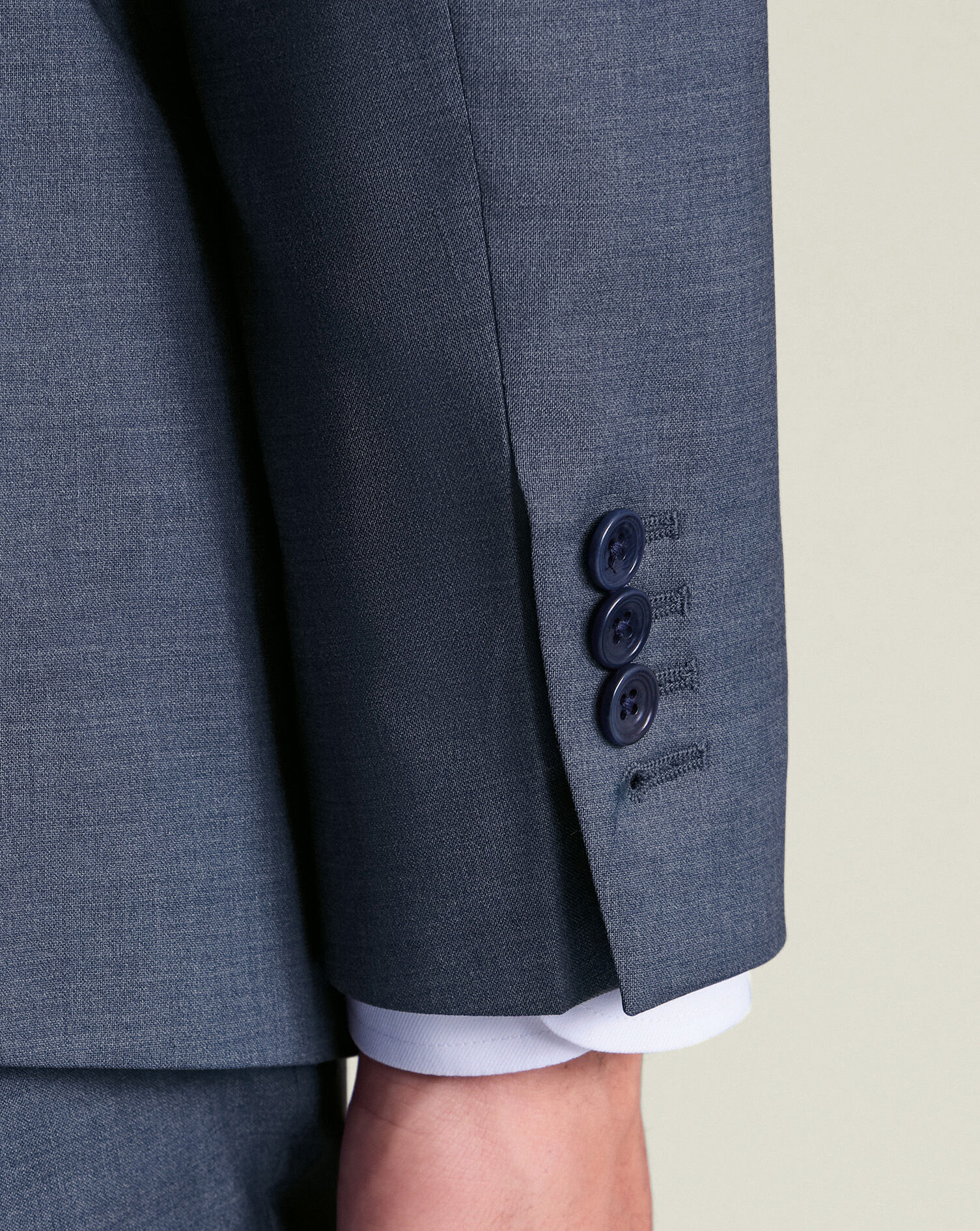 Double Breasted Italian Suit - Denim Blue