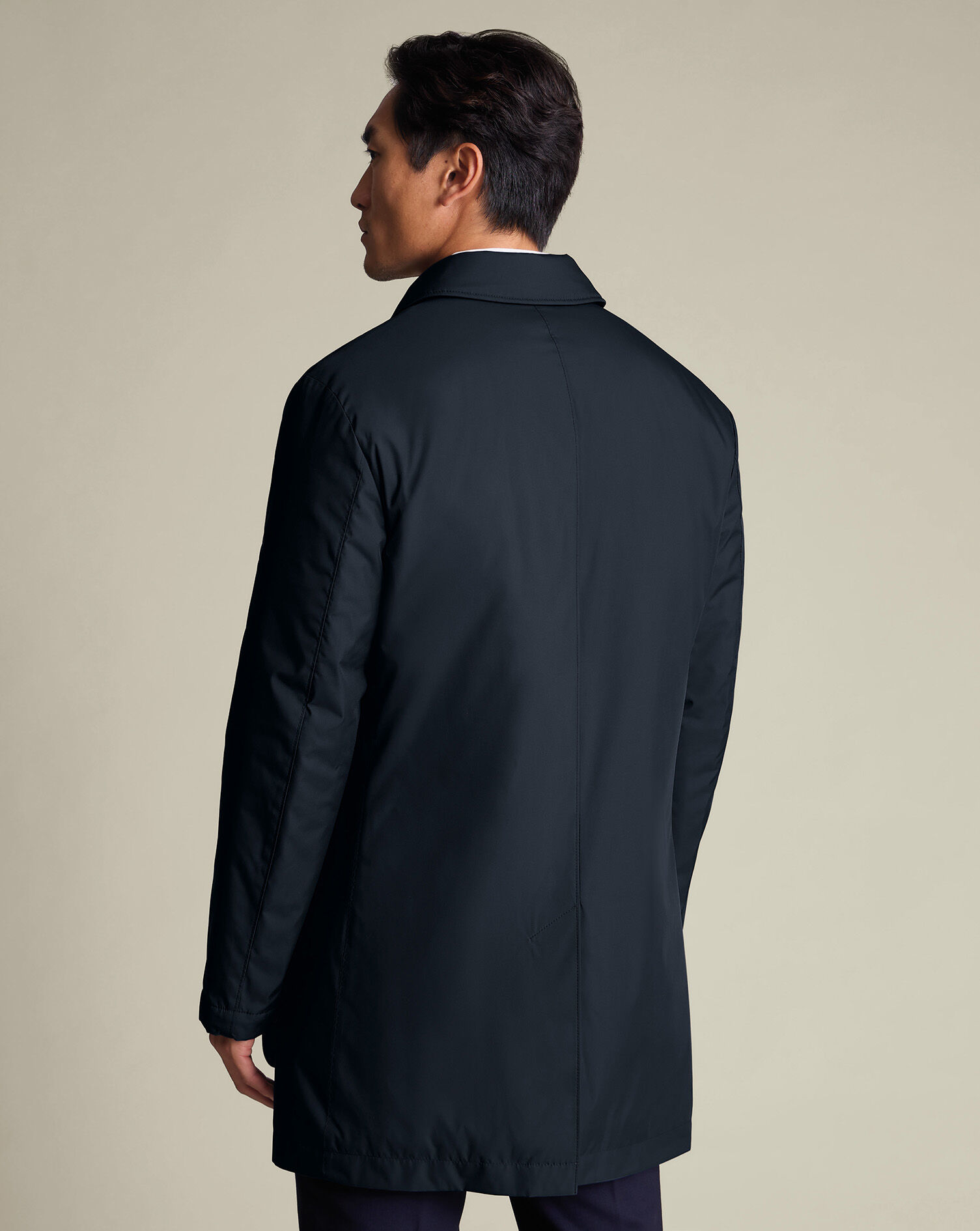 Padded Raincoat - Navy