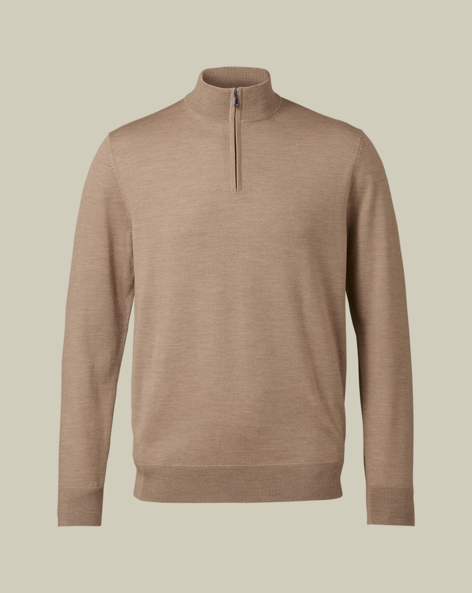 Merino Quarter Zip Sweater - Oatmeal