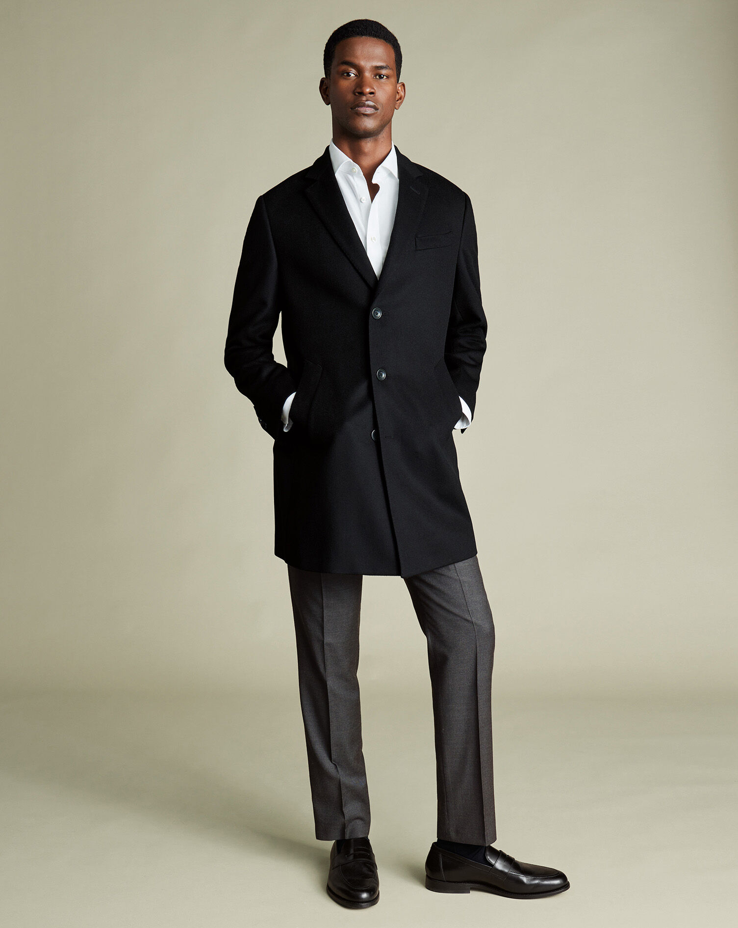 Wool Overcoat - Black
