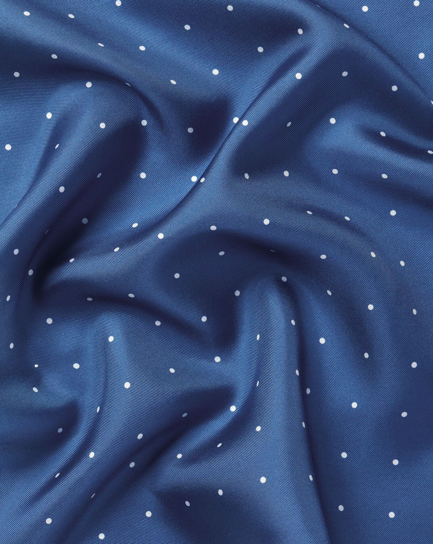 Silk Spot Pocket Square - Petrol Blue