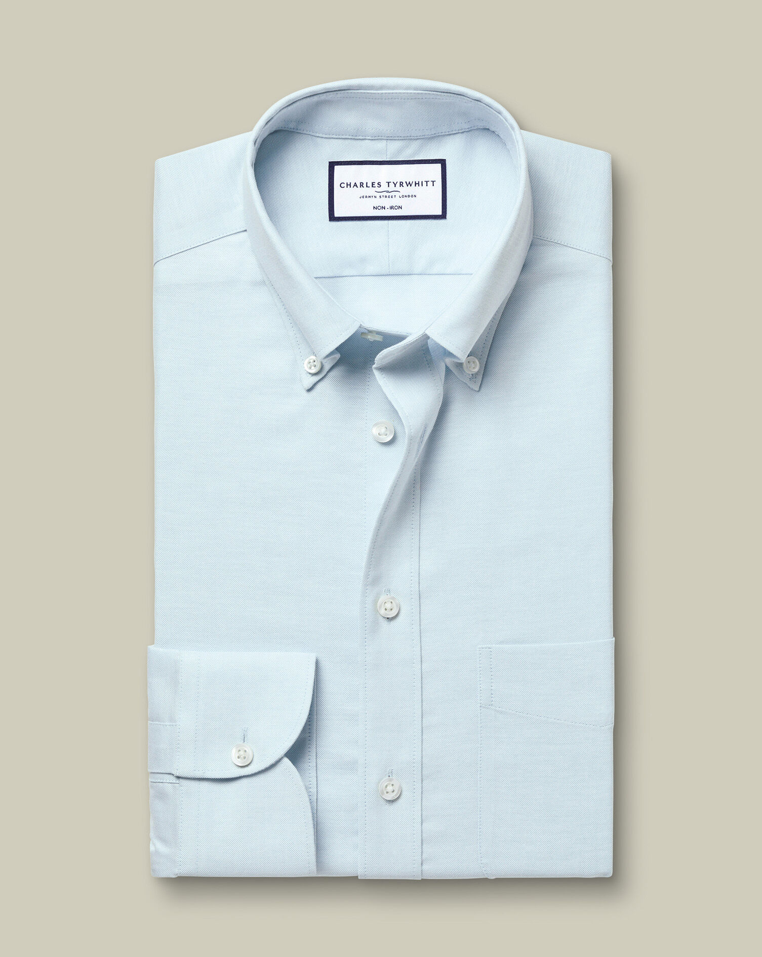 Non-Iron Stretch Oxford Shirt - Sky Blue