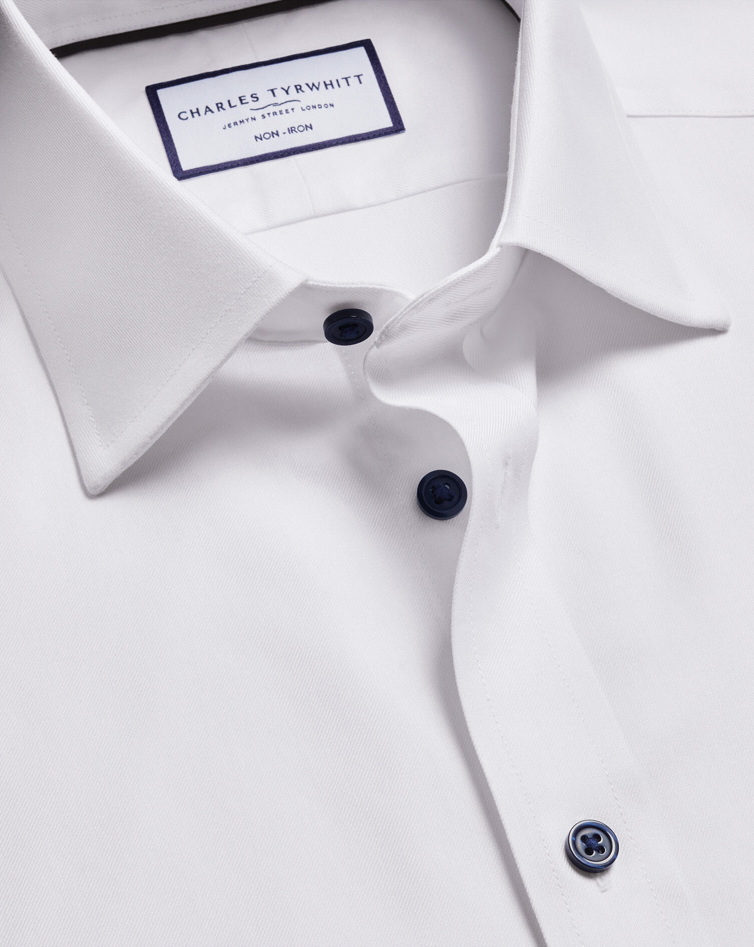 Non-Iron Twill Shirt - White