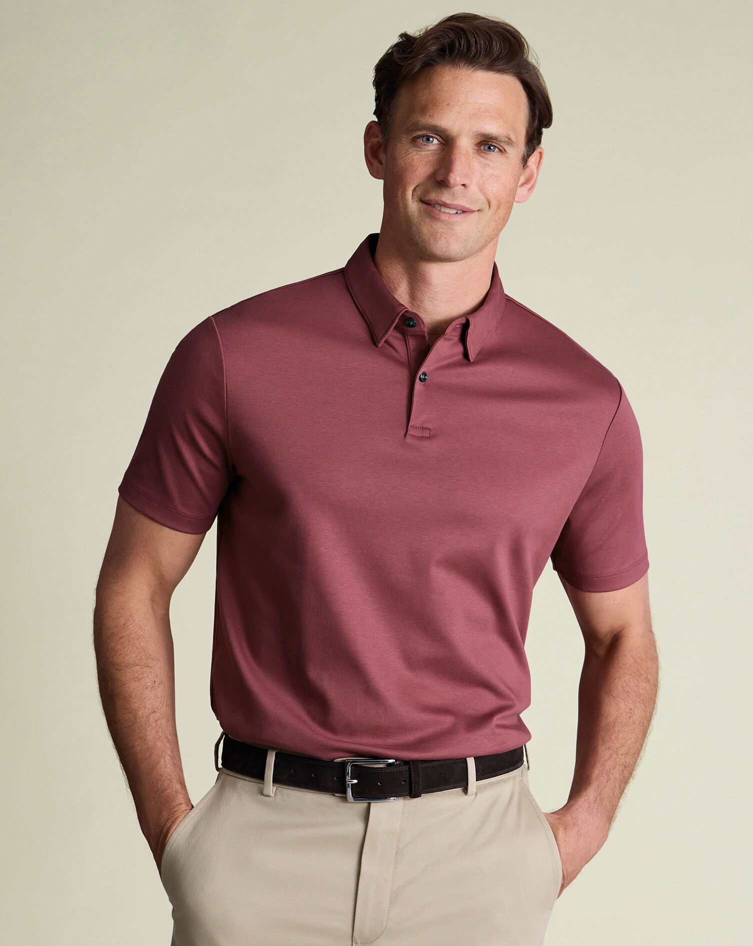 Jersey Polo - Dark Pink