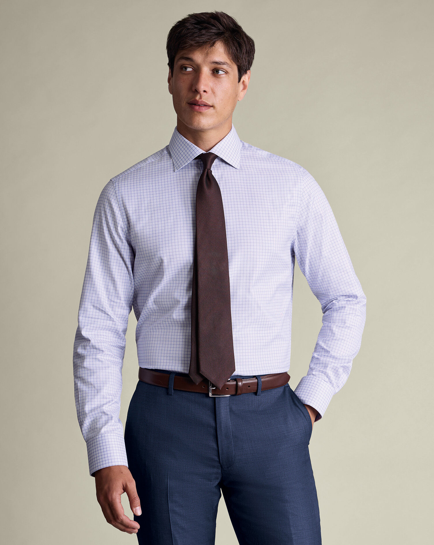 Luxury Check Shirt - Lilac