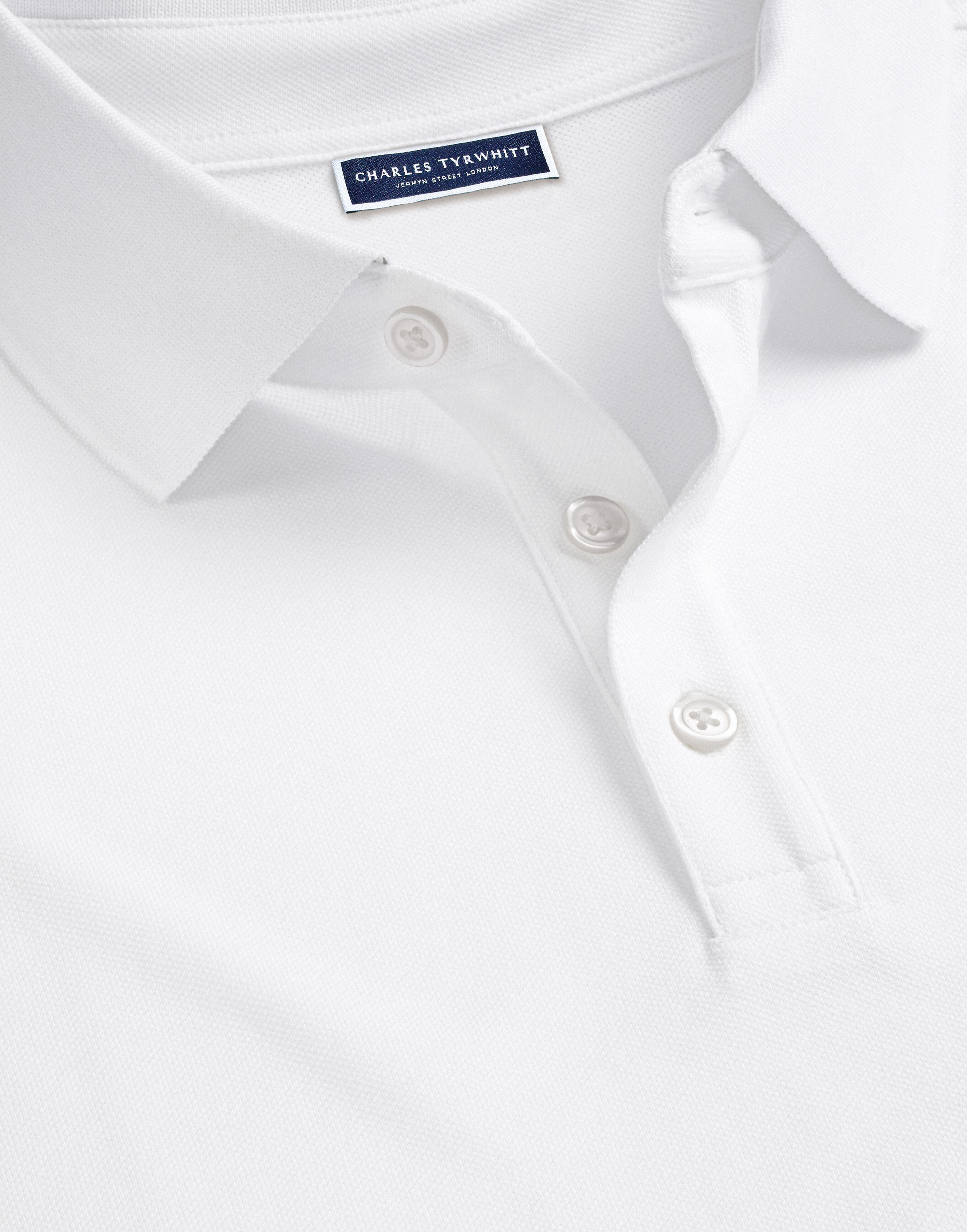 Pique Polo - White