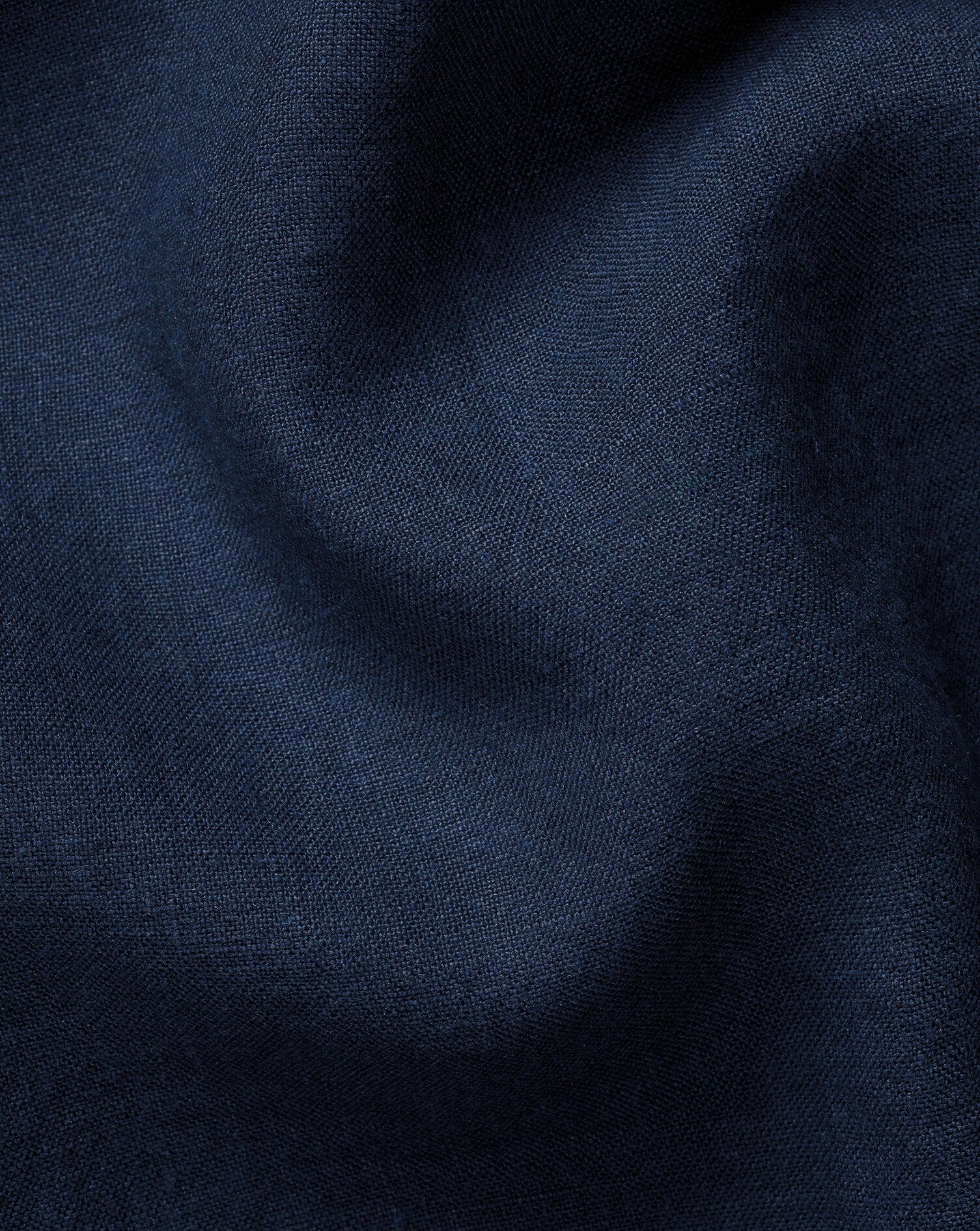 Pure Linen Short Sleeve Shirt - Navy