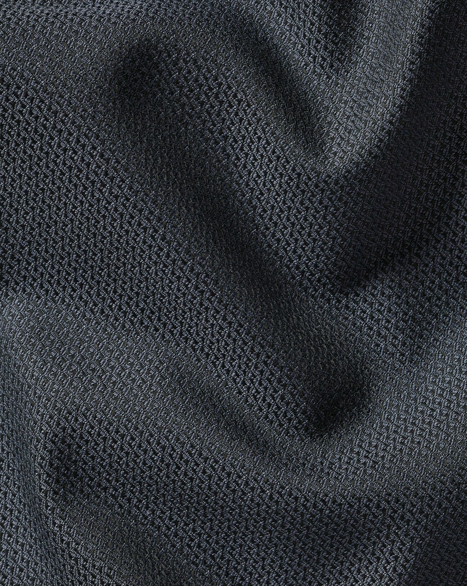 Semi-Spread Collar Non-Iron Stretch Texture Shirt - Dark Gray