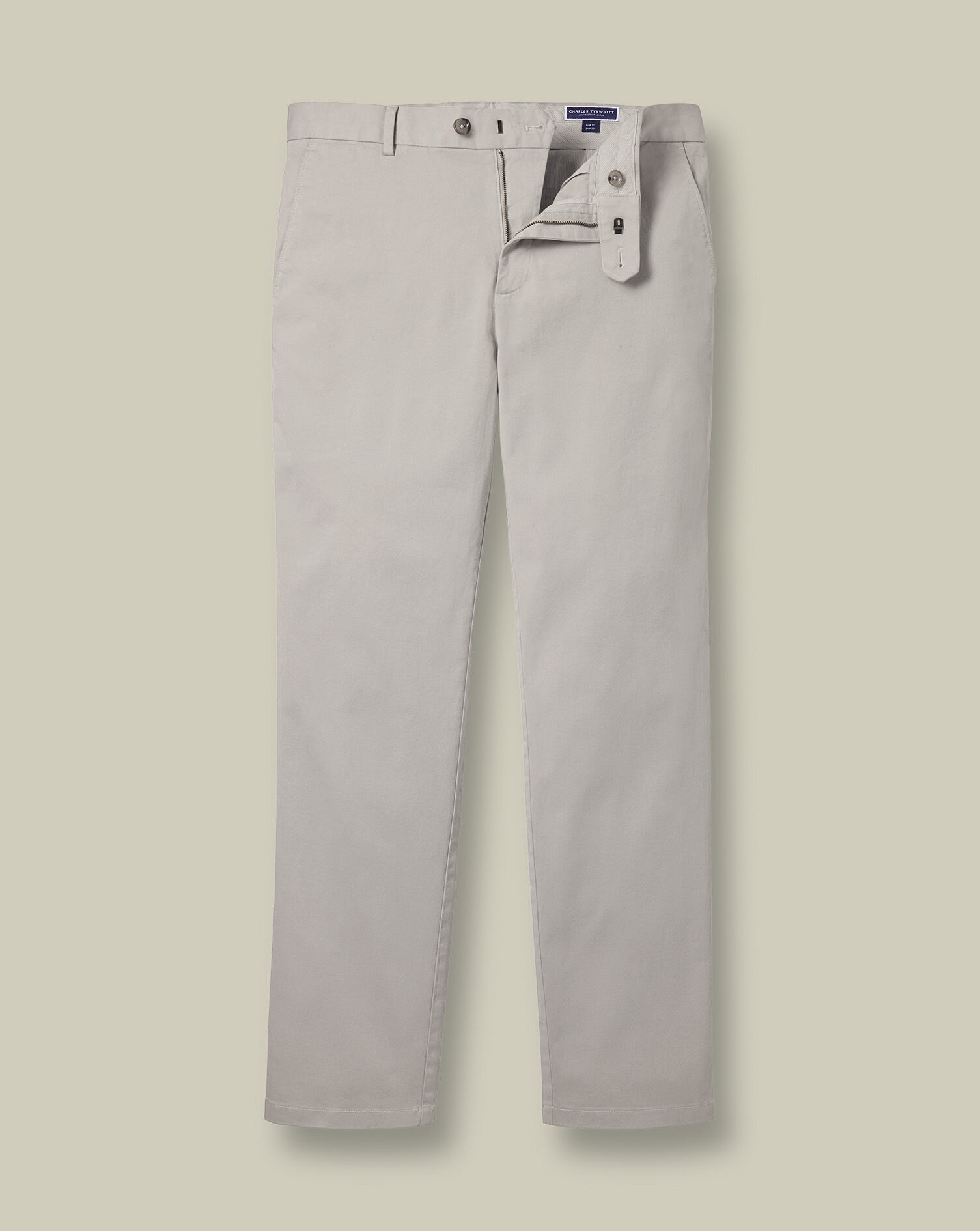 Washed Chinos - Silver Gray