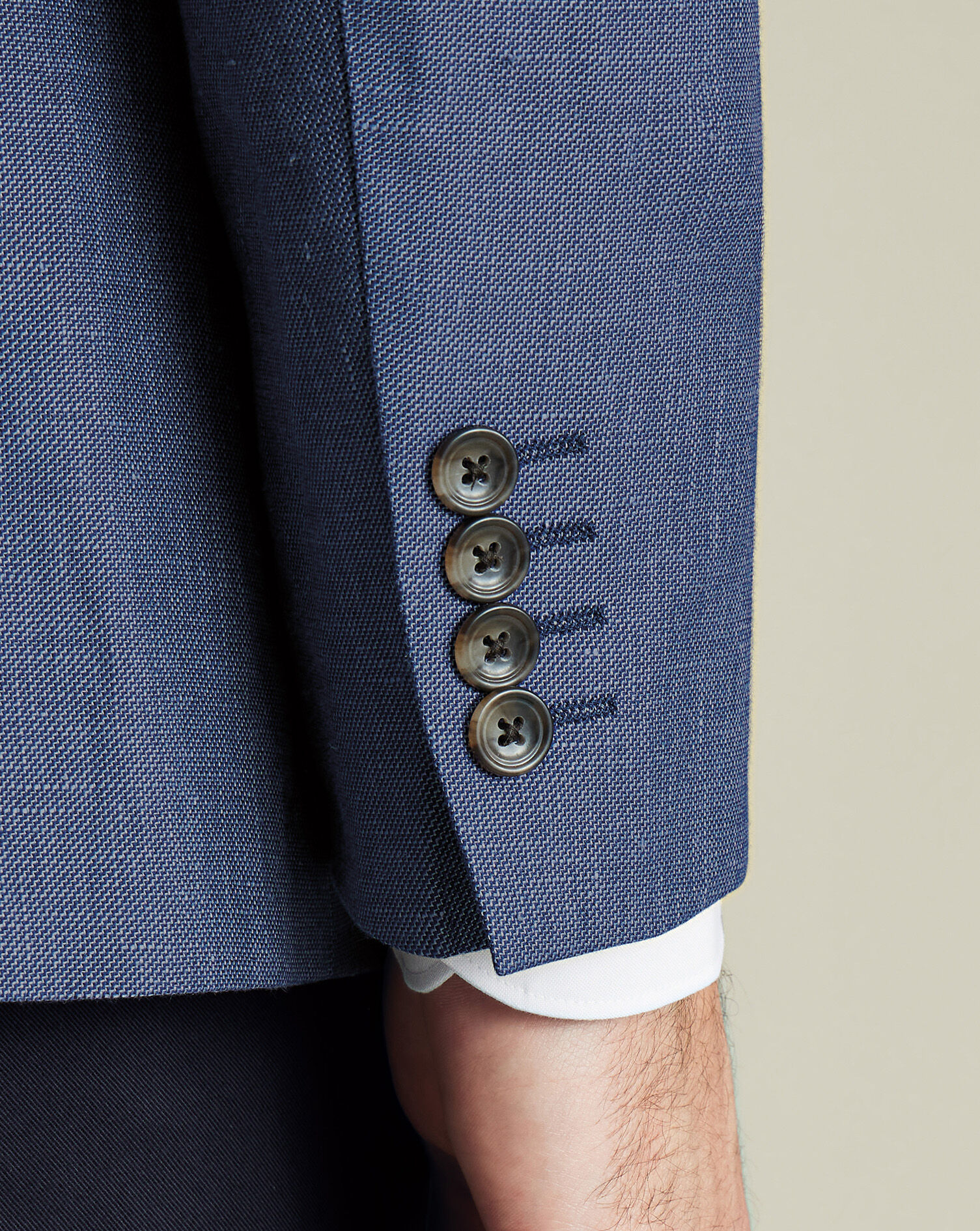 Linen Cotton Jacket - Steel Blue