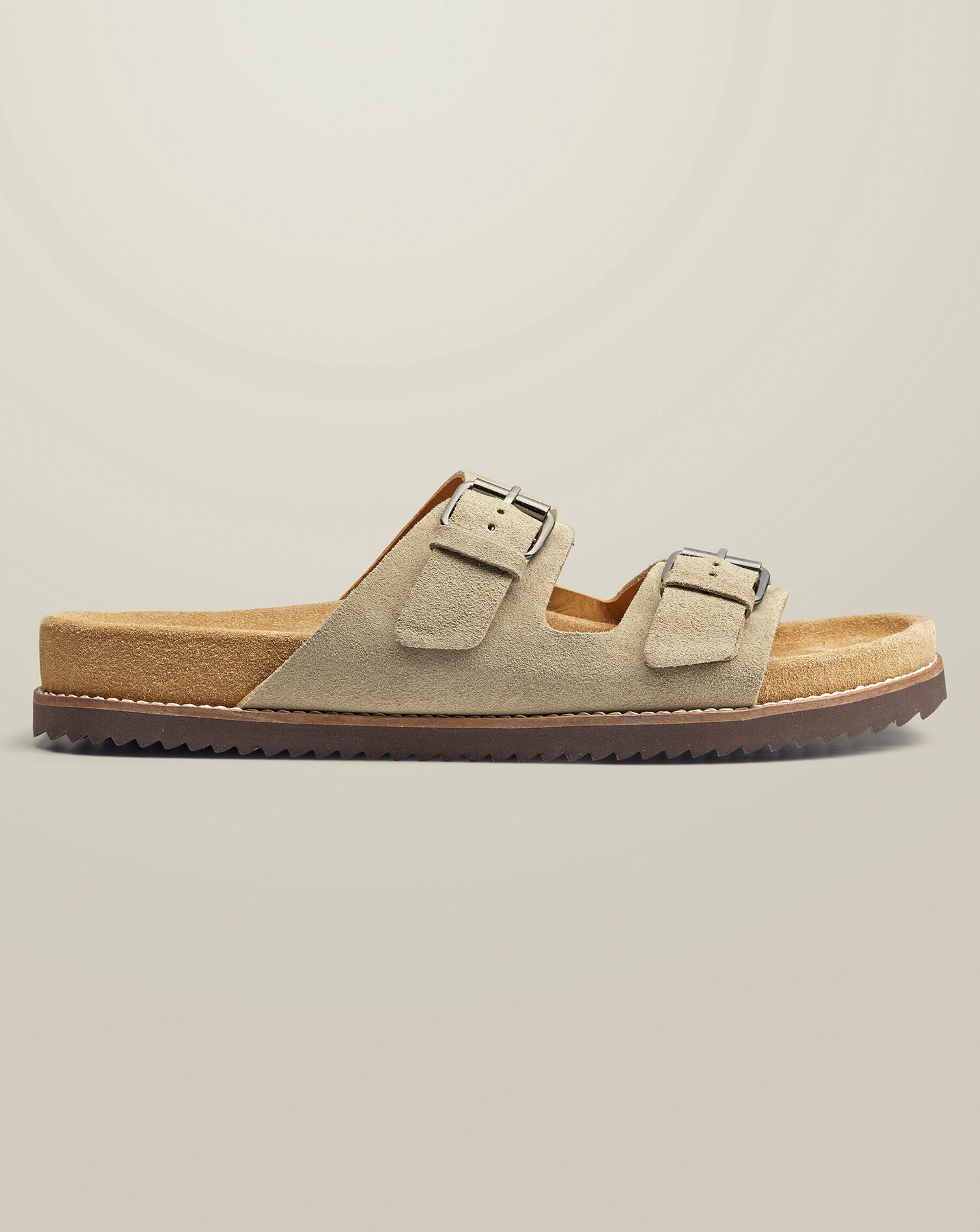 Suede Sandals - Stone