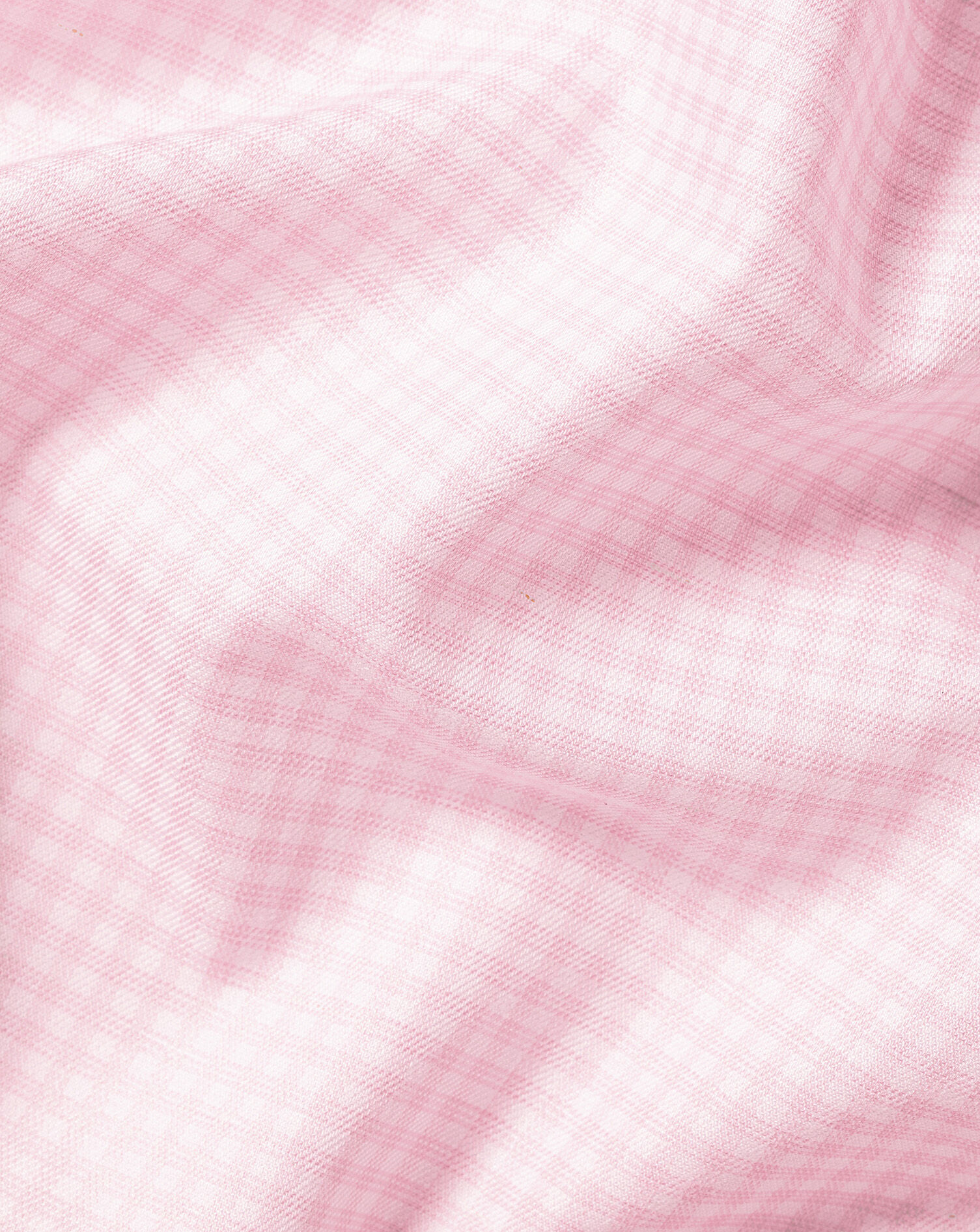 Non-Iron Cotton Linen Check Shirt - Pink