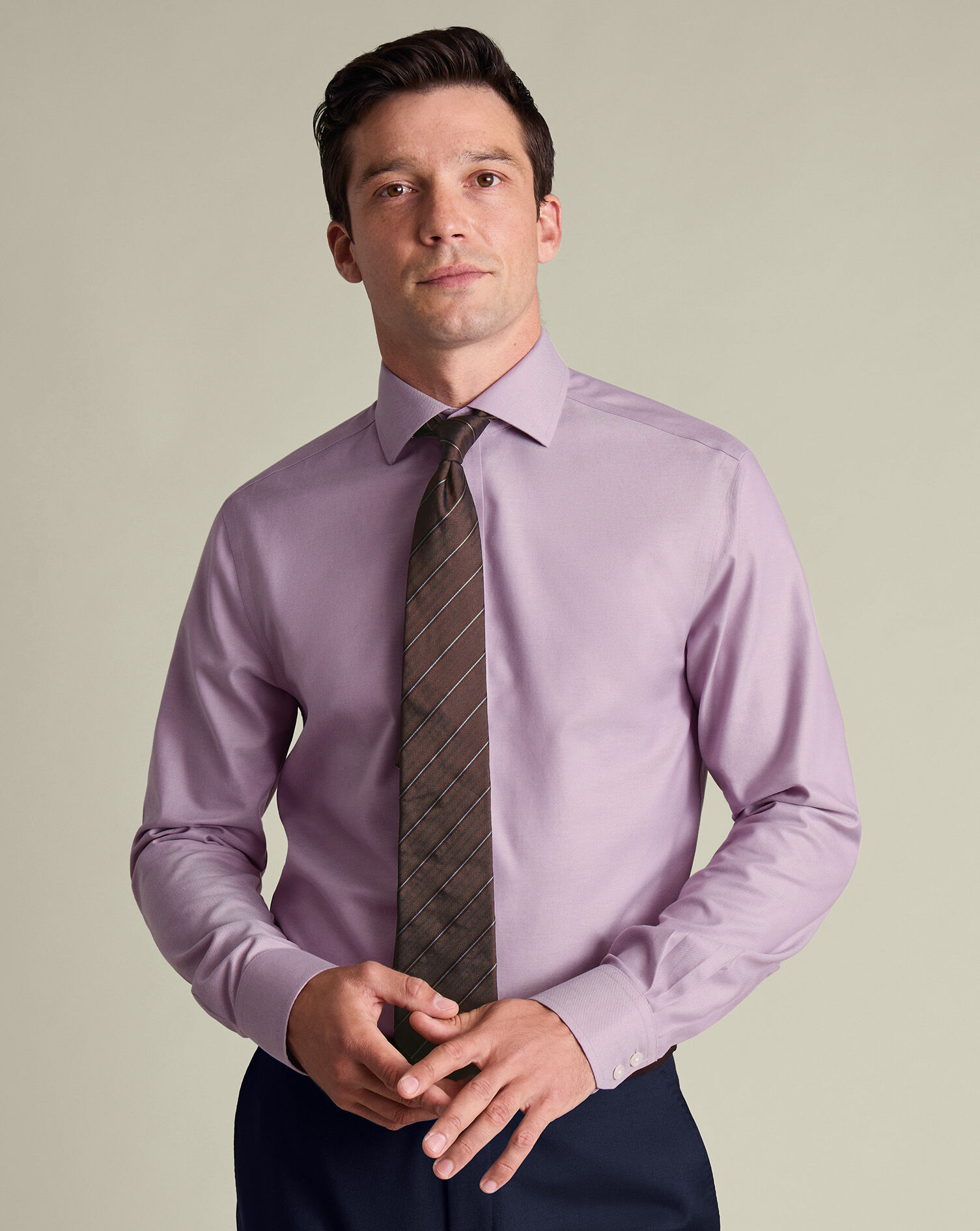 Non-Iron Twill Shirt - Violet