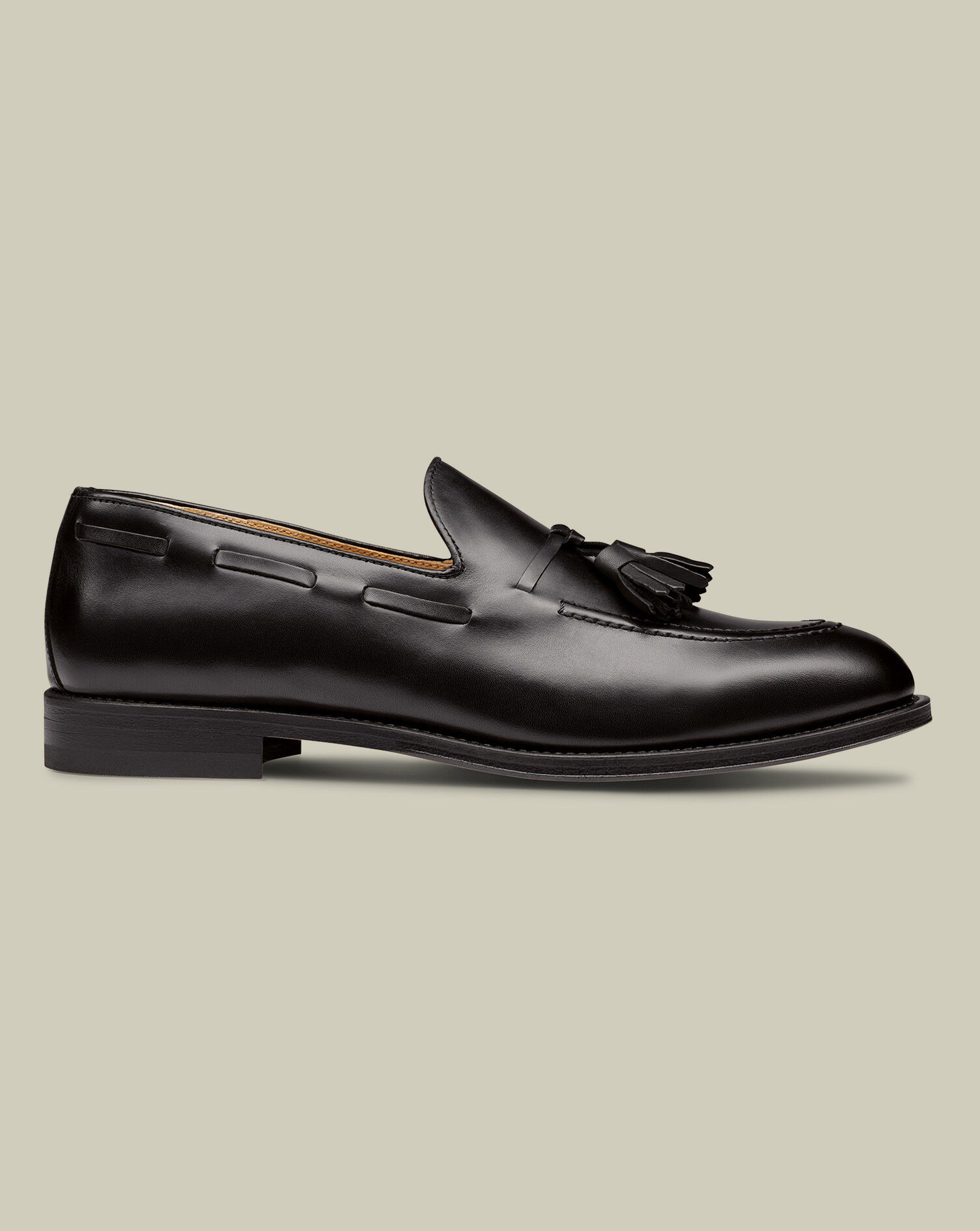 Leather Tassel Loafers - Black