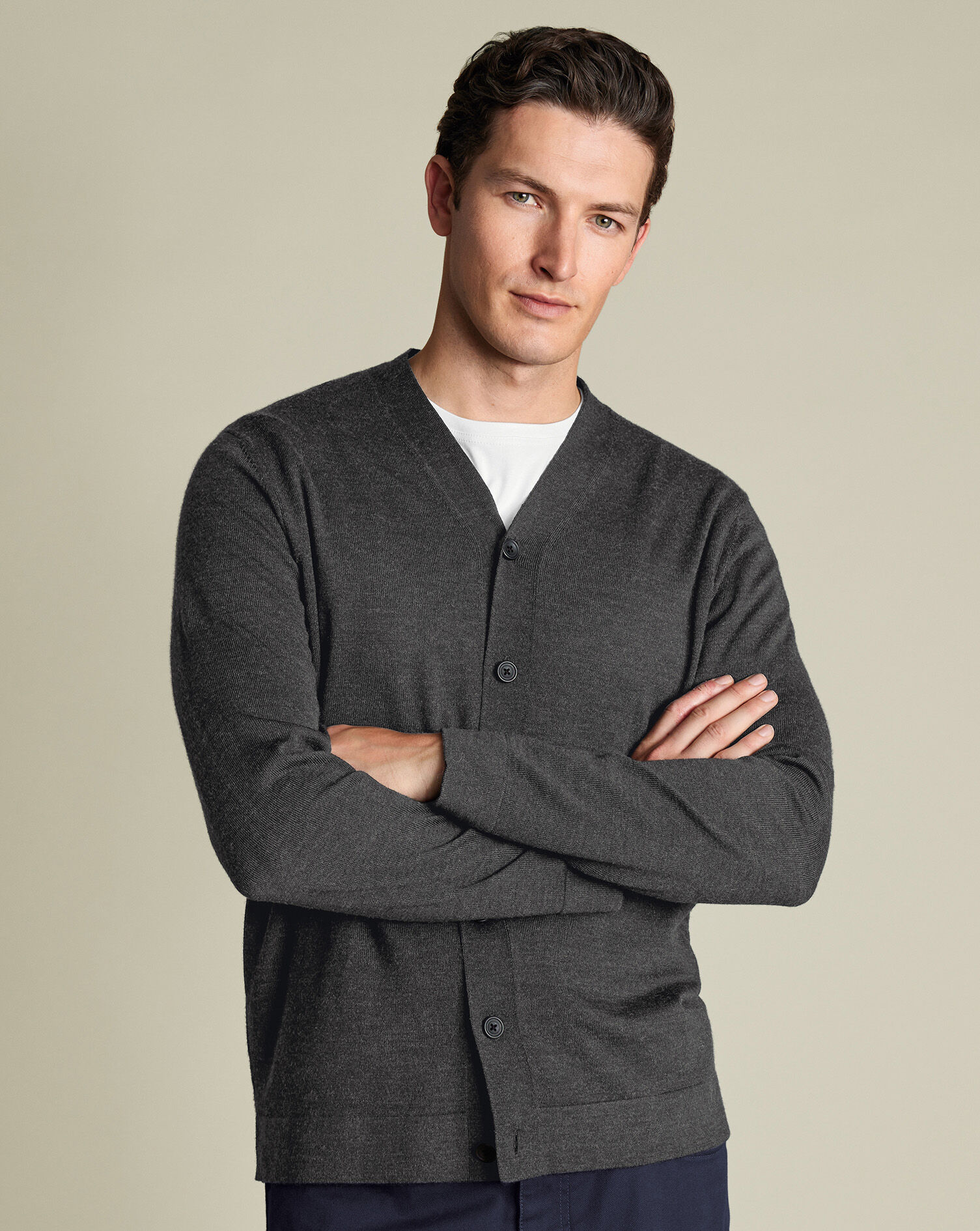 Merino Cardigan - Gray
