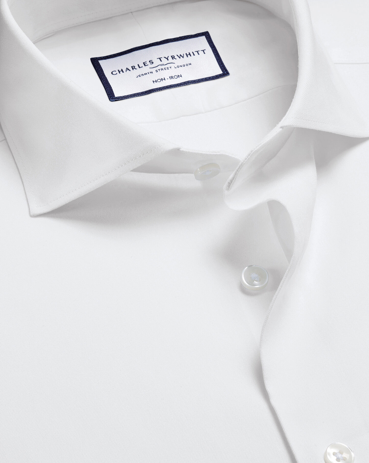 Non-Iron Performance Twill Shirt - White