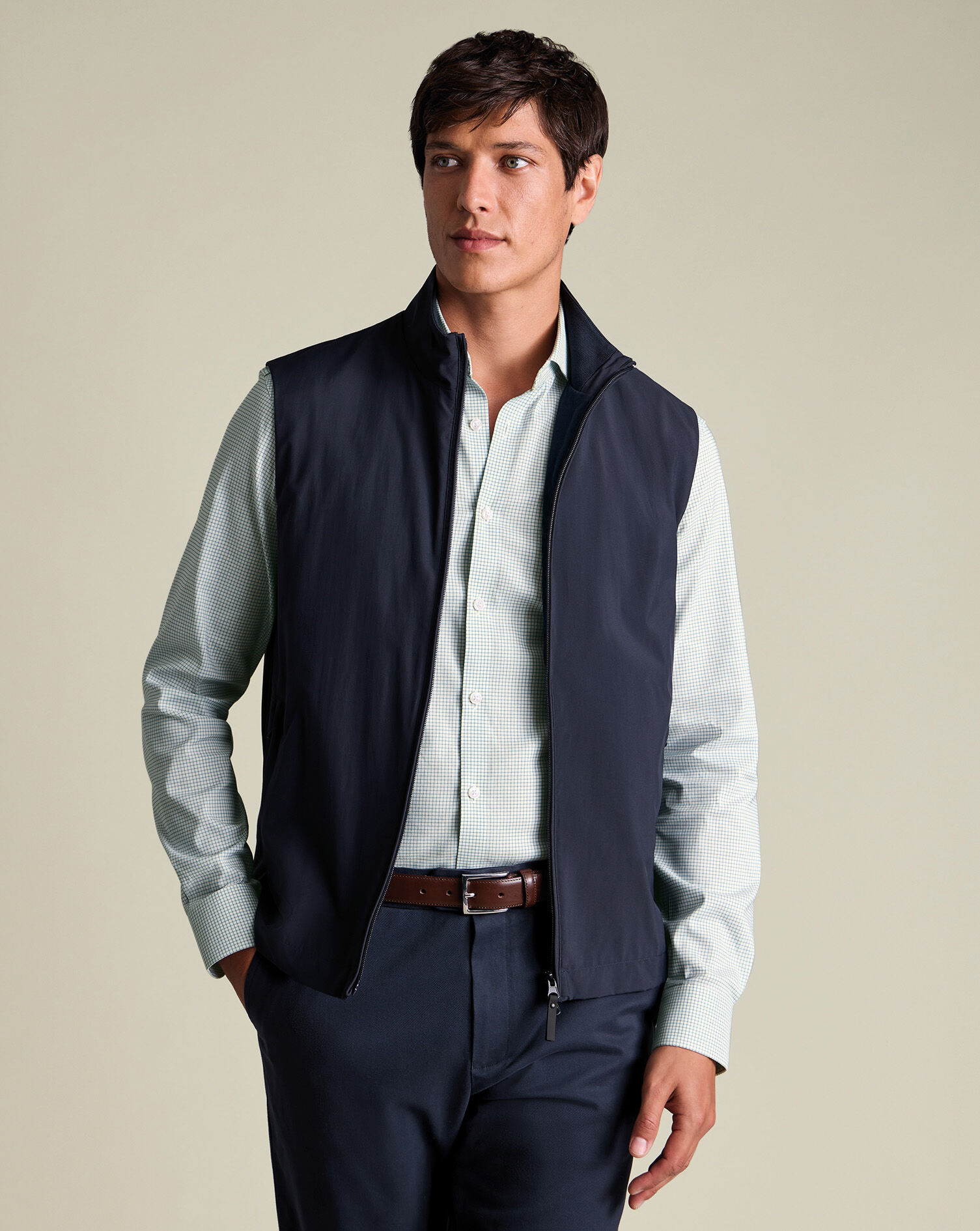 Non-Iron Performance Check Shirt - Green