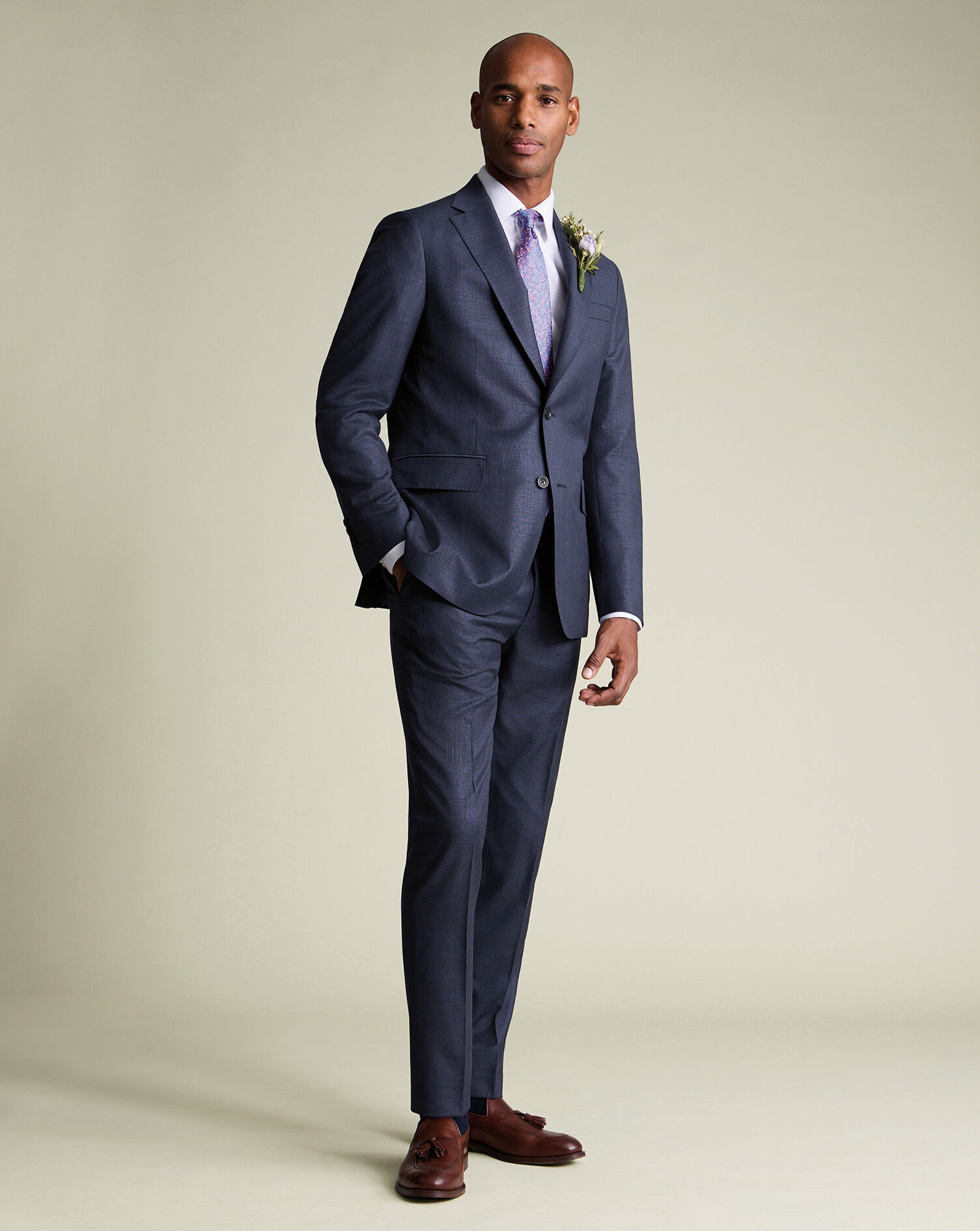Luxury Italian Suit - Ink blue