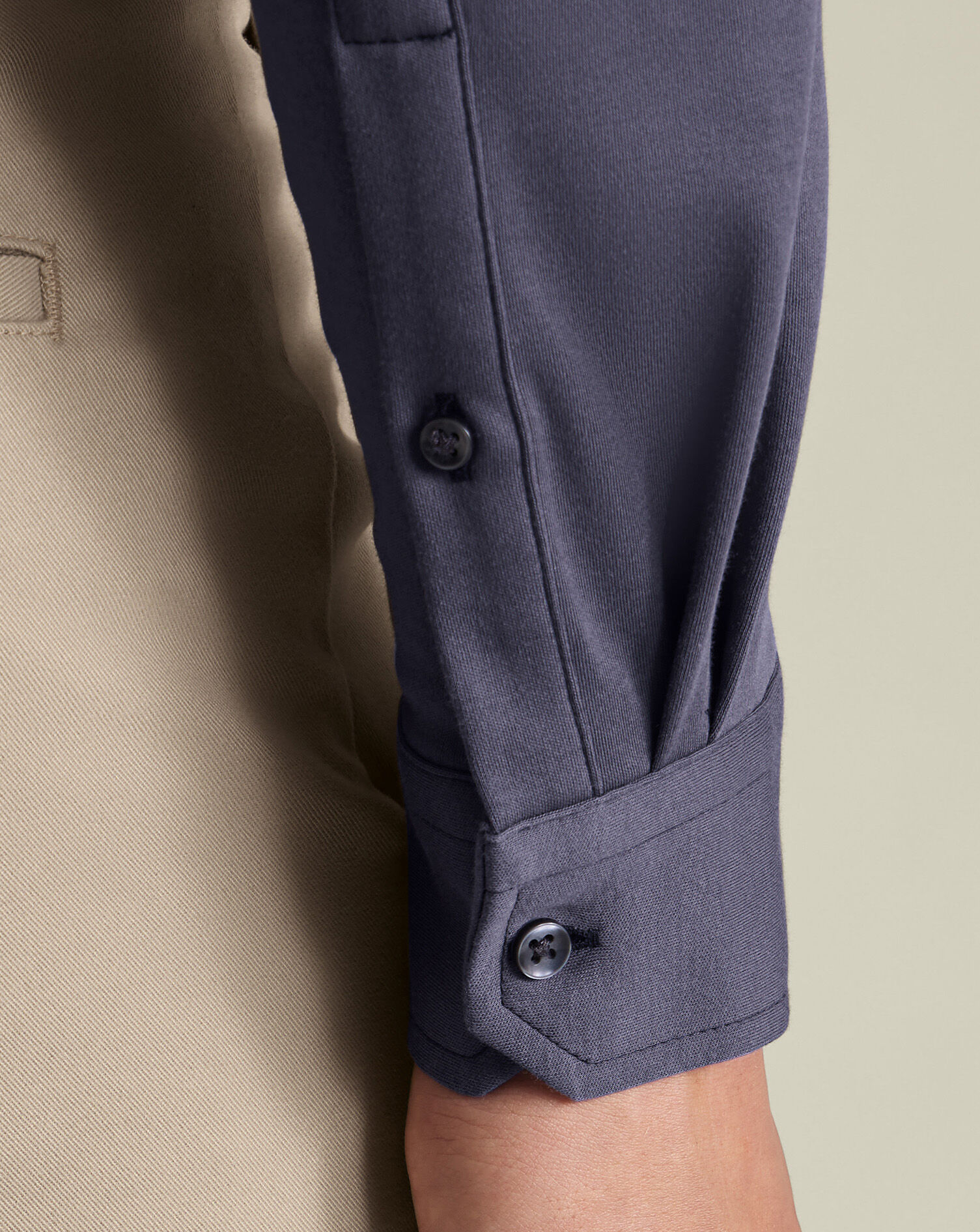 Dark Mauve Long Sleeve Smart Jersey Polo