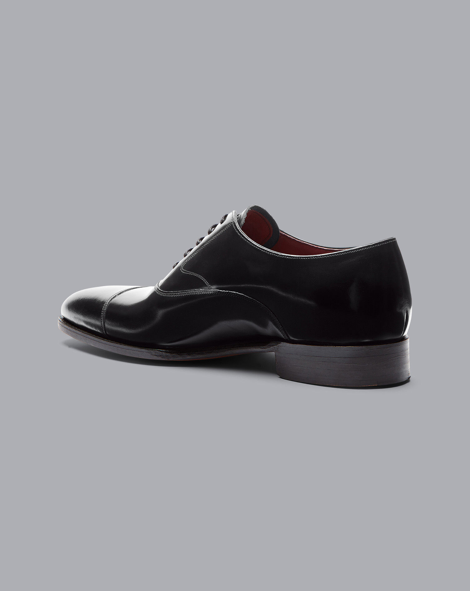 High-Shine Leather Luxury Oxford Shoes - Black