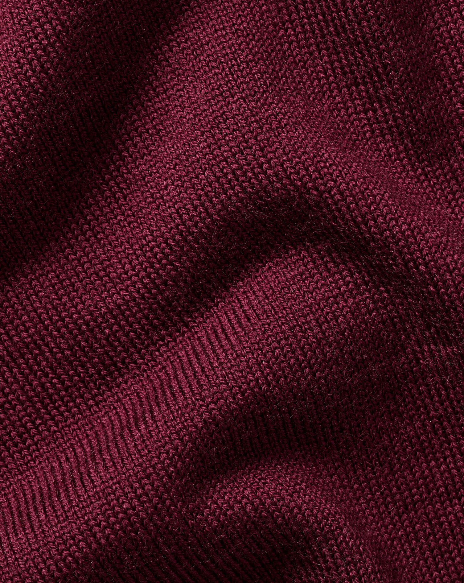 Merino Quarter Zip Sweater - Burgundy