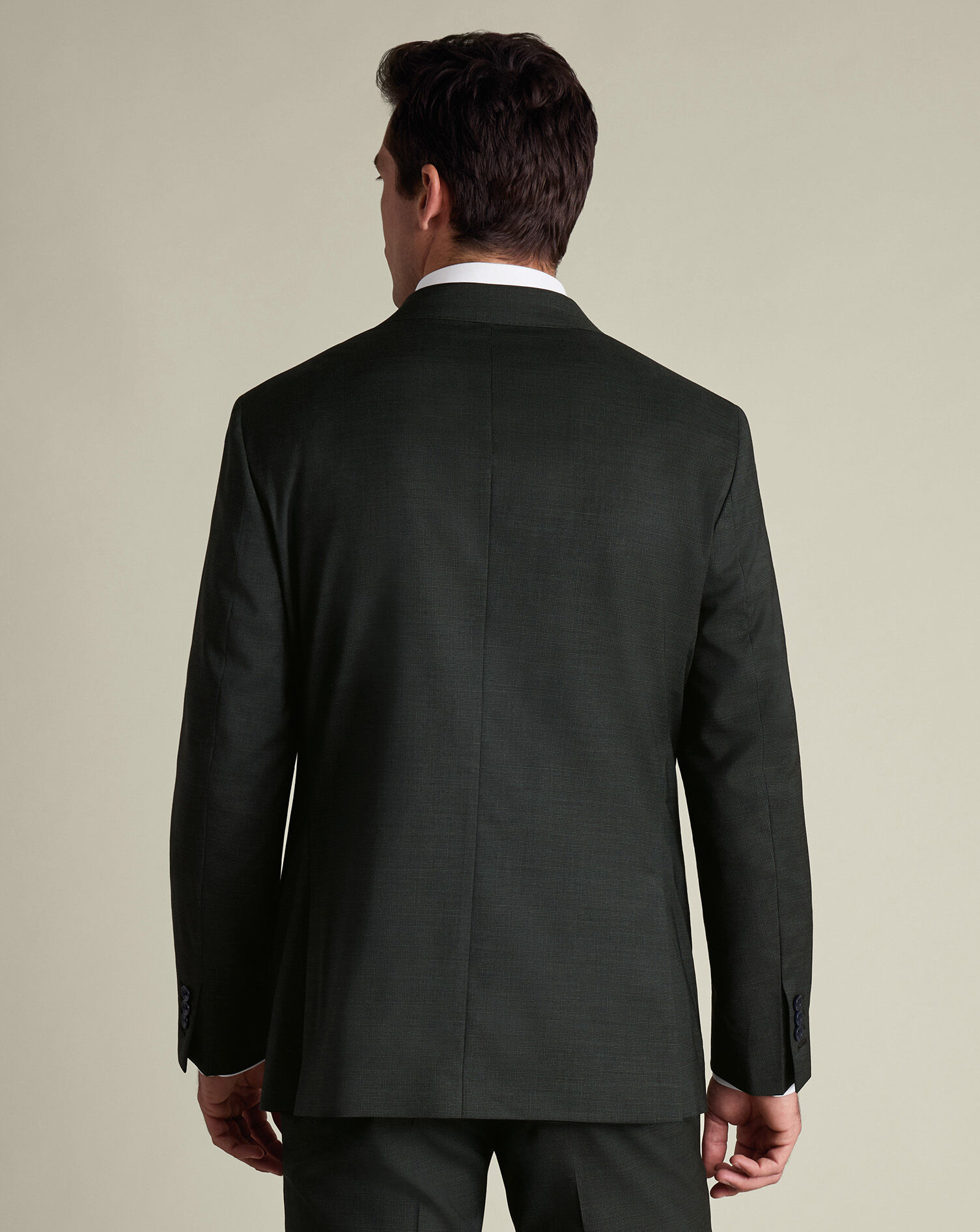Puppytooth Italian Suit - Forest Green
