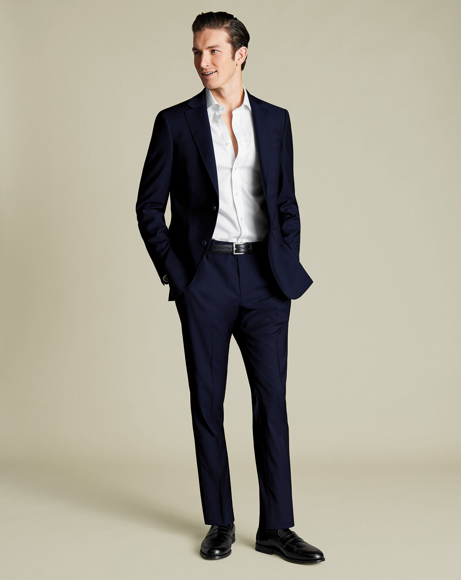 Italian Luxury Suit Pants - Dark Navy