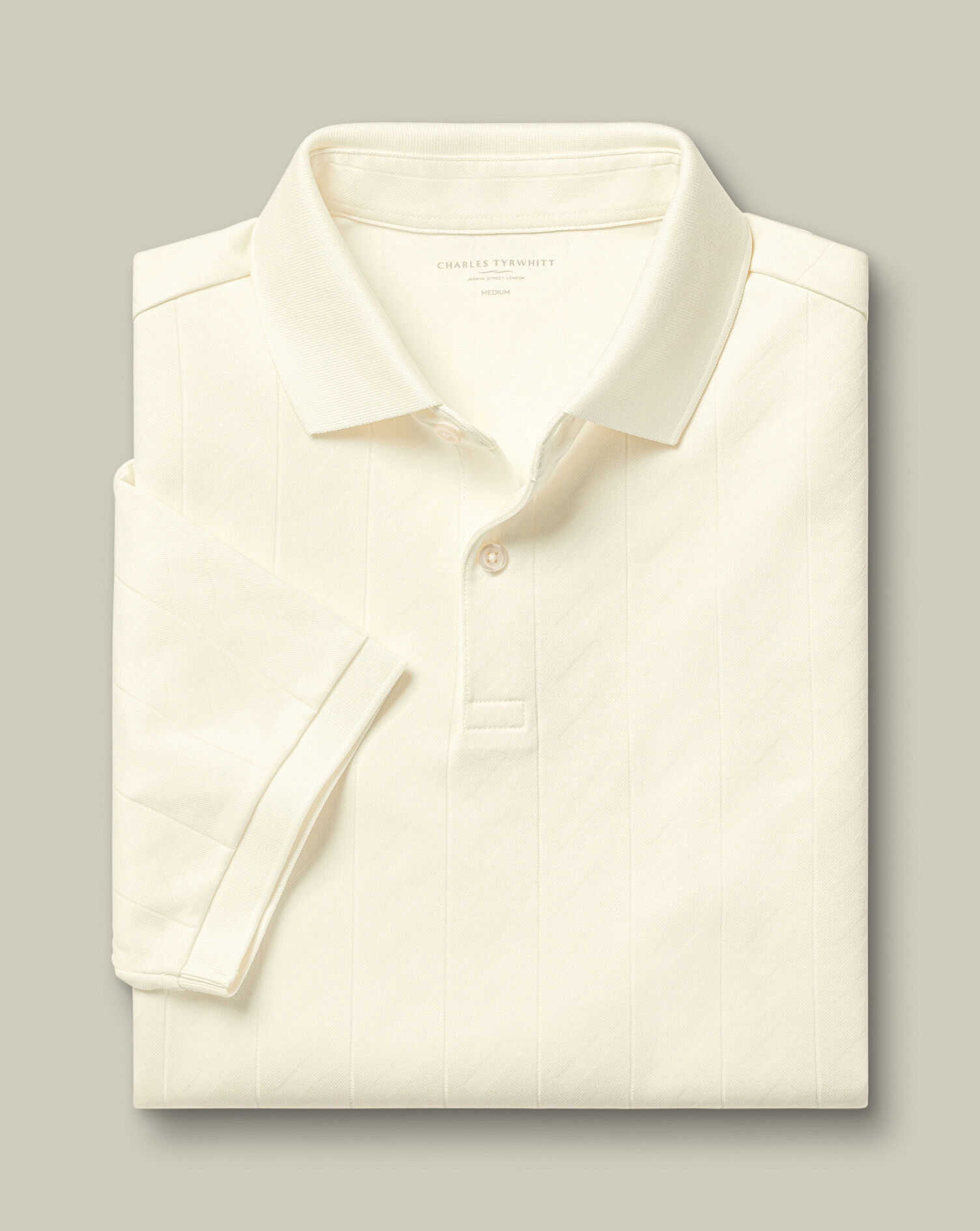 Textured Polo - Cream