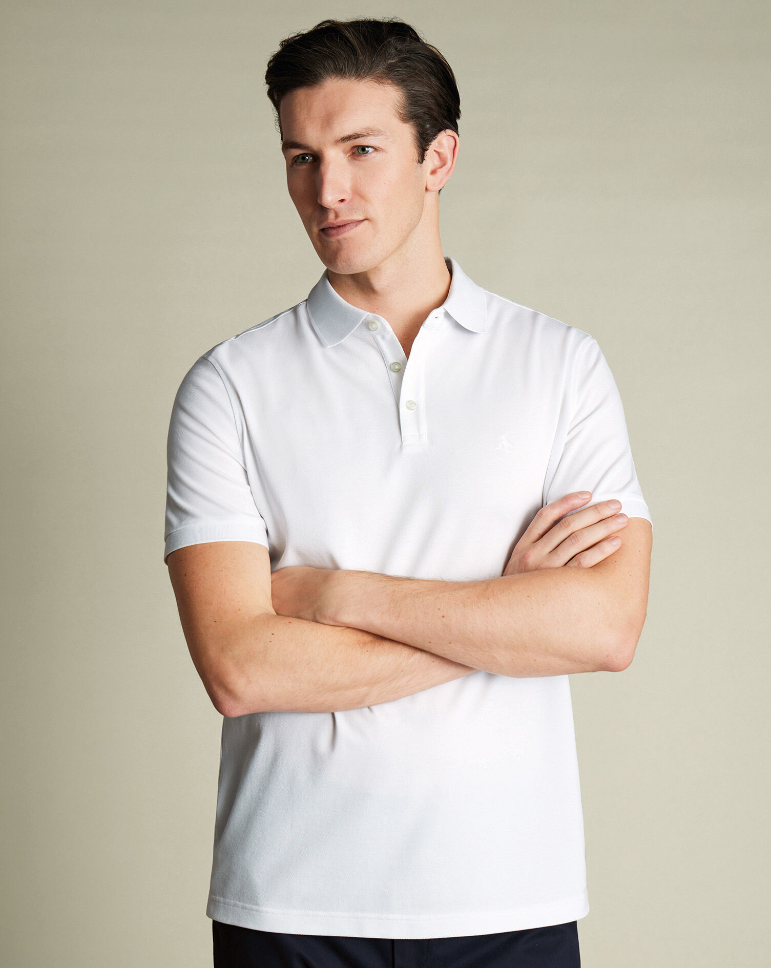 Pique Polo - White