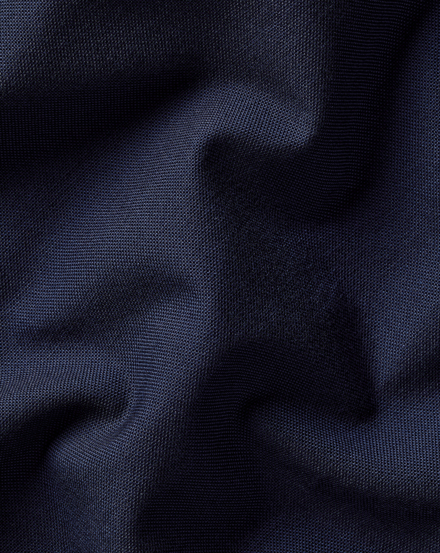 Collarless Stretch Washed Oxford Shirt - Ink Blue