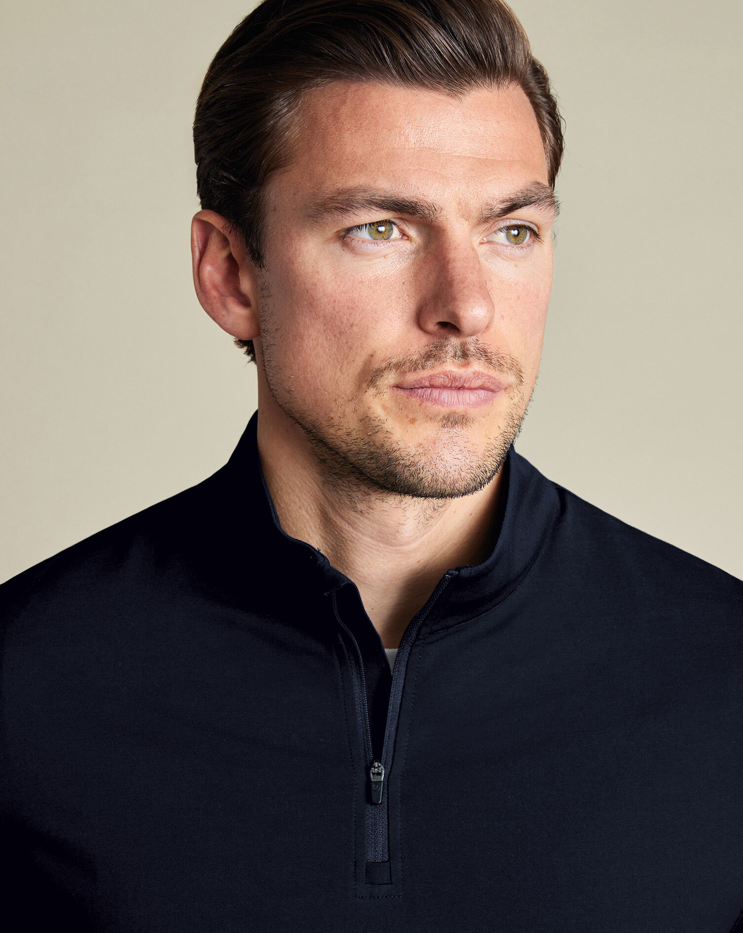 Performance Zip Polo Shirt - Navy