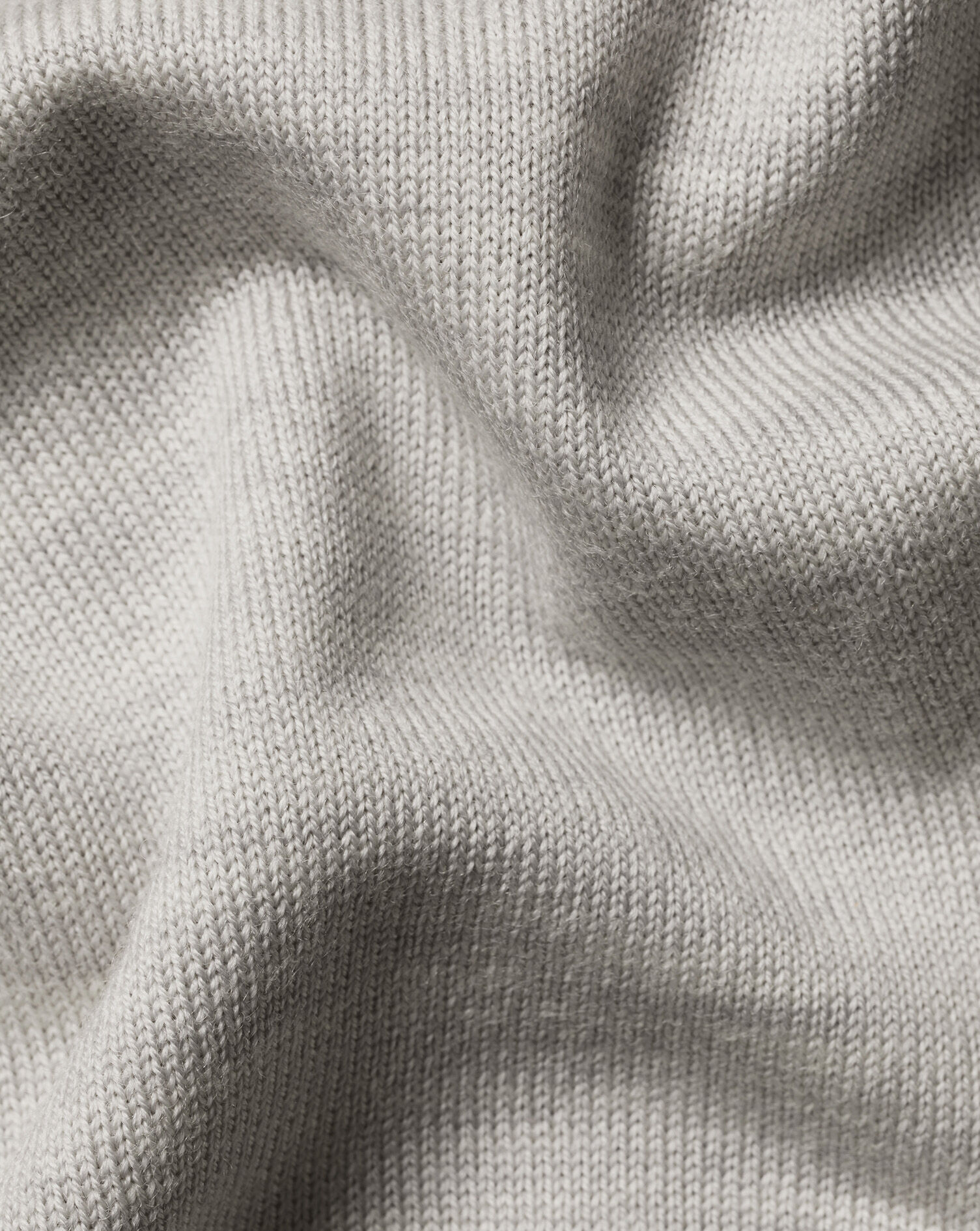 Pure Merino V-Neck Sweater - Silver Gray