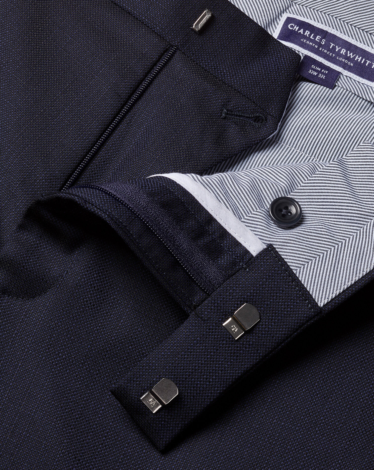 Italian Luxury Suit Pants - Dark Navy