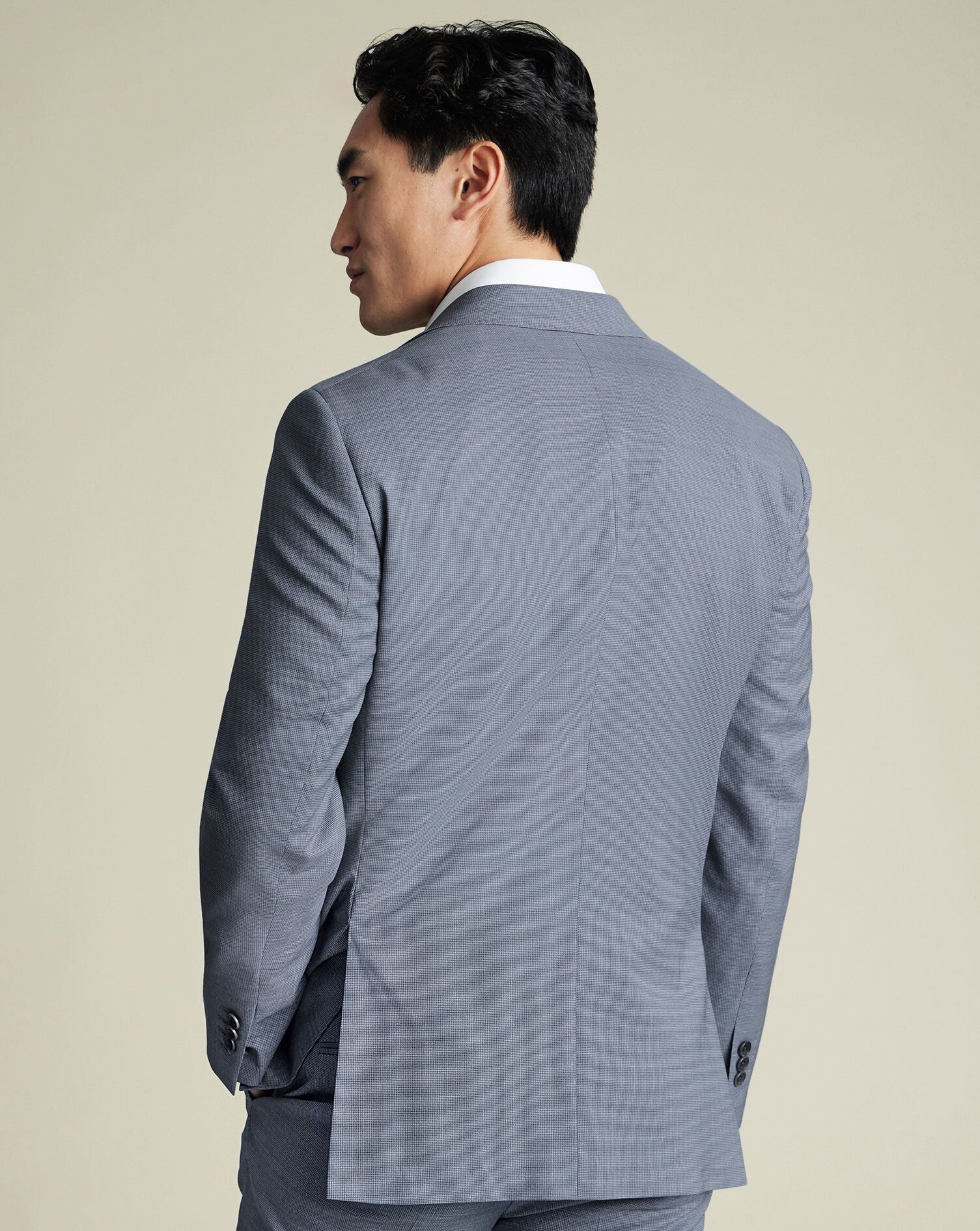 Italian Puppytooth Suit - Airforce Blue