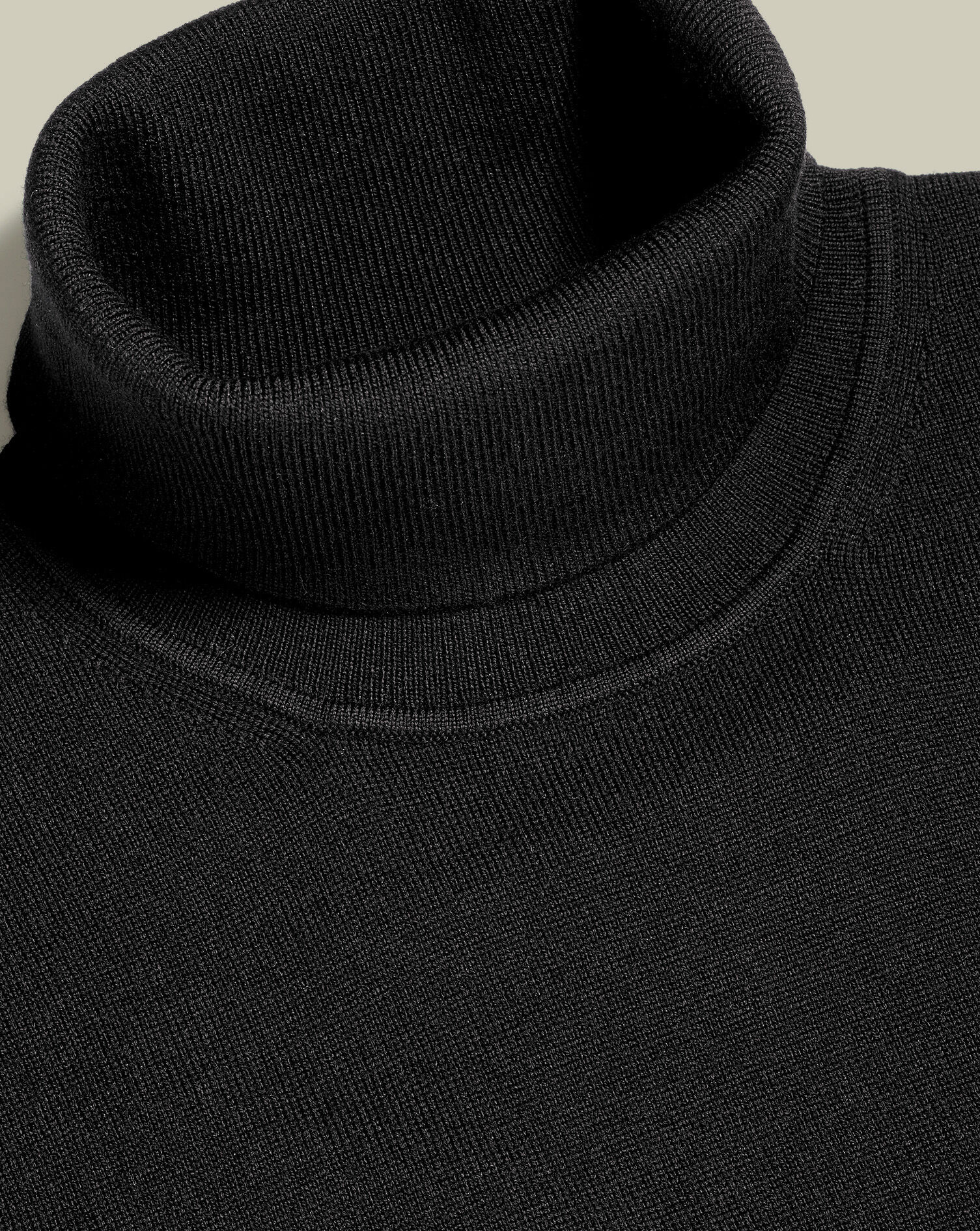 Merino Turtleneck Sweater - Black