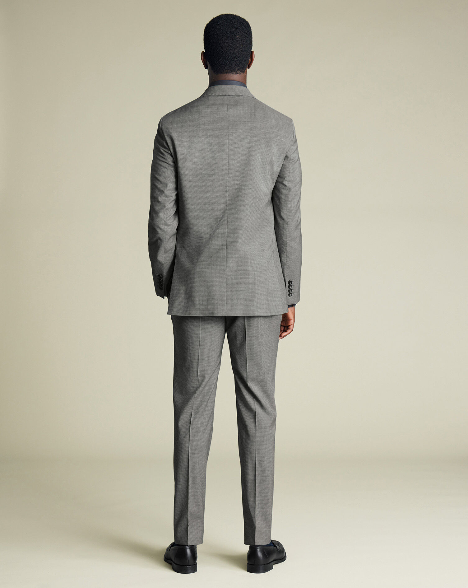 Puppytooth Italian Suit - Gray