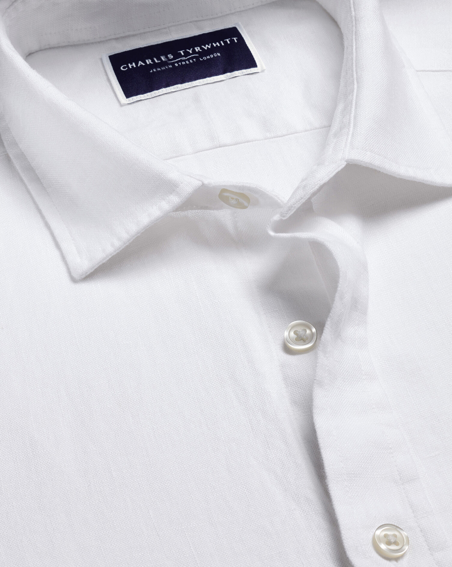 Pure Linen Short Sleeve Shirt - White