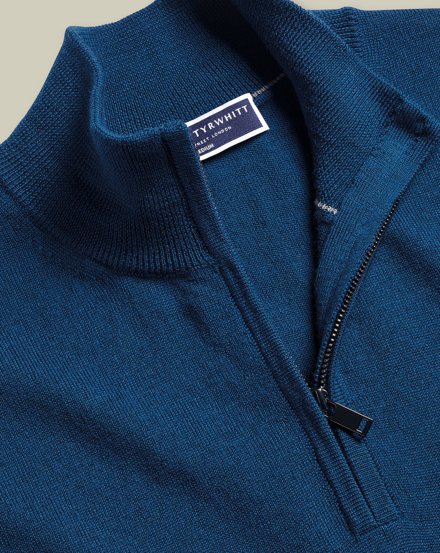 Merino Quarter Zip Sweater - Atlantic Blue