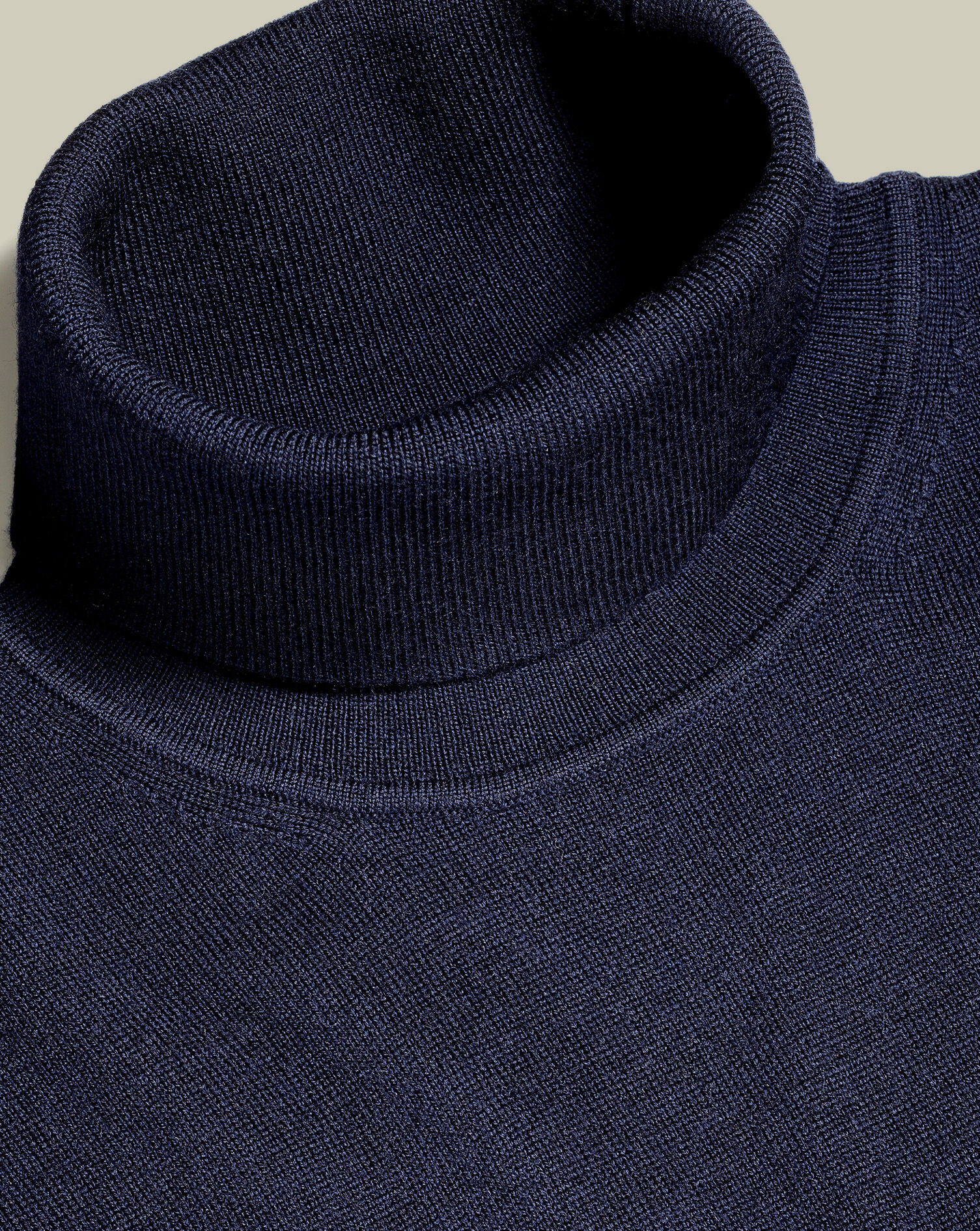 Merino Turtleneck Sweater - Navy