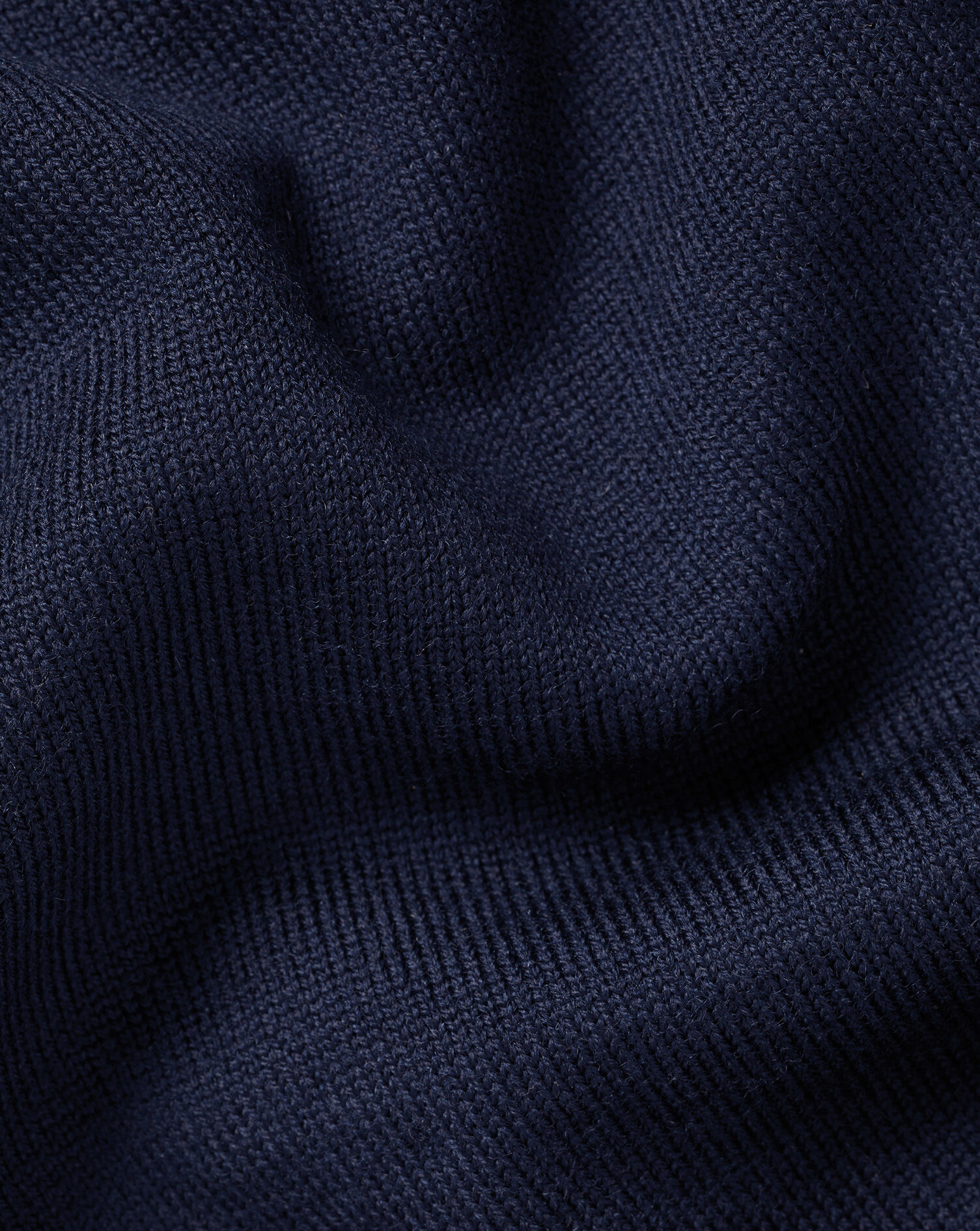 Pure Merino Crew Neck Sweater - Navy