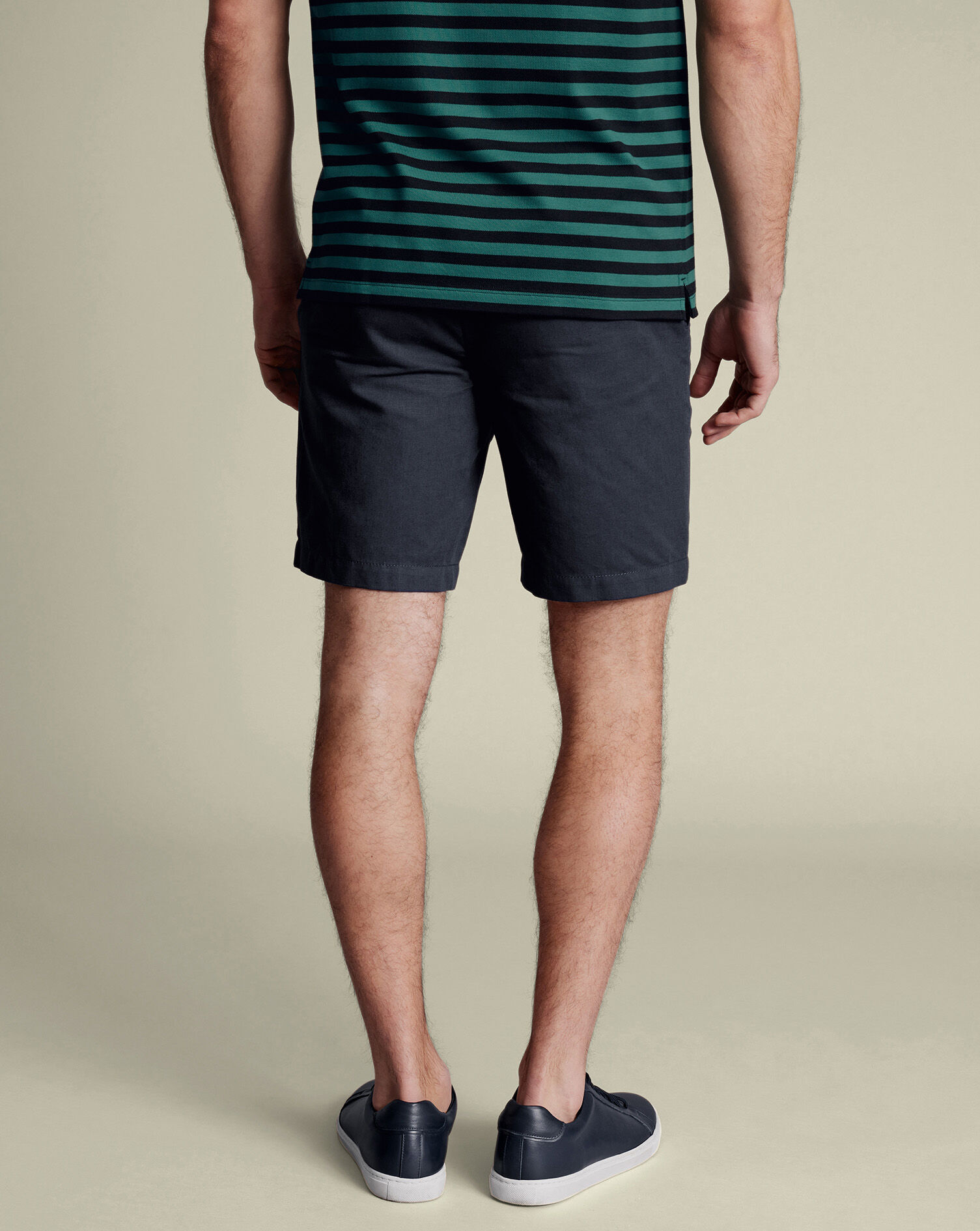 Cotton Linen Shorts - Navy Blue