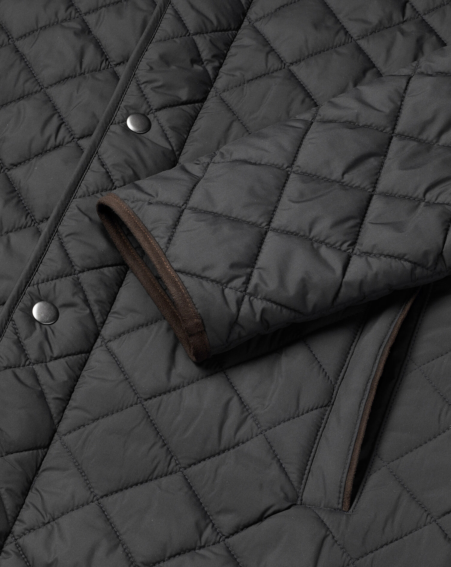 Diamond Quilted Jacket - Black