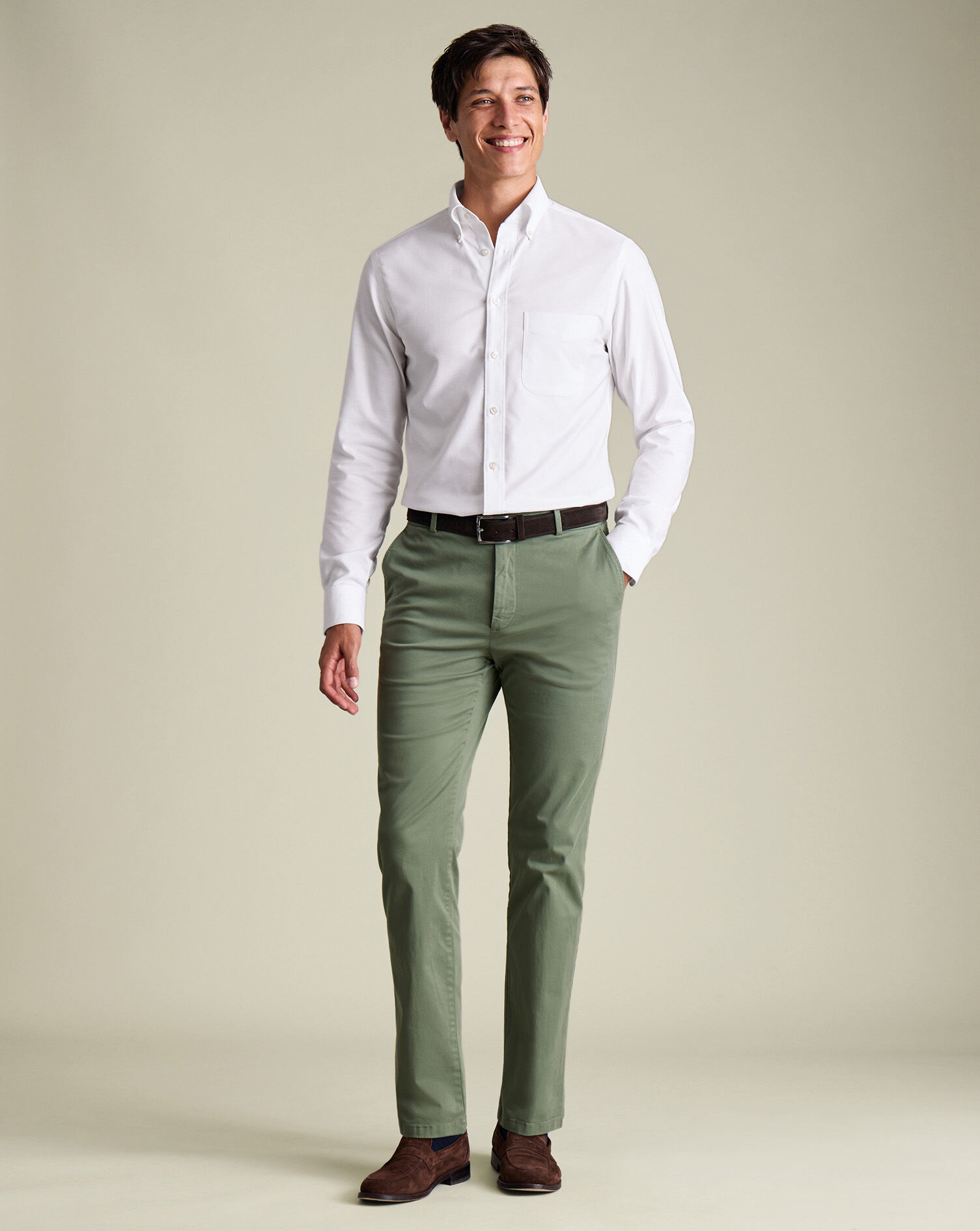 Washed Chinos - Green