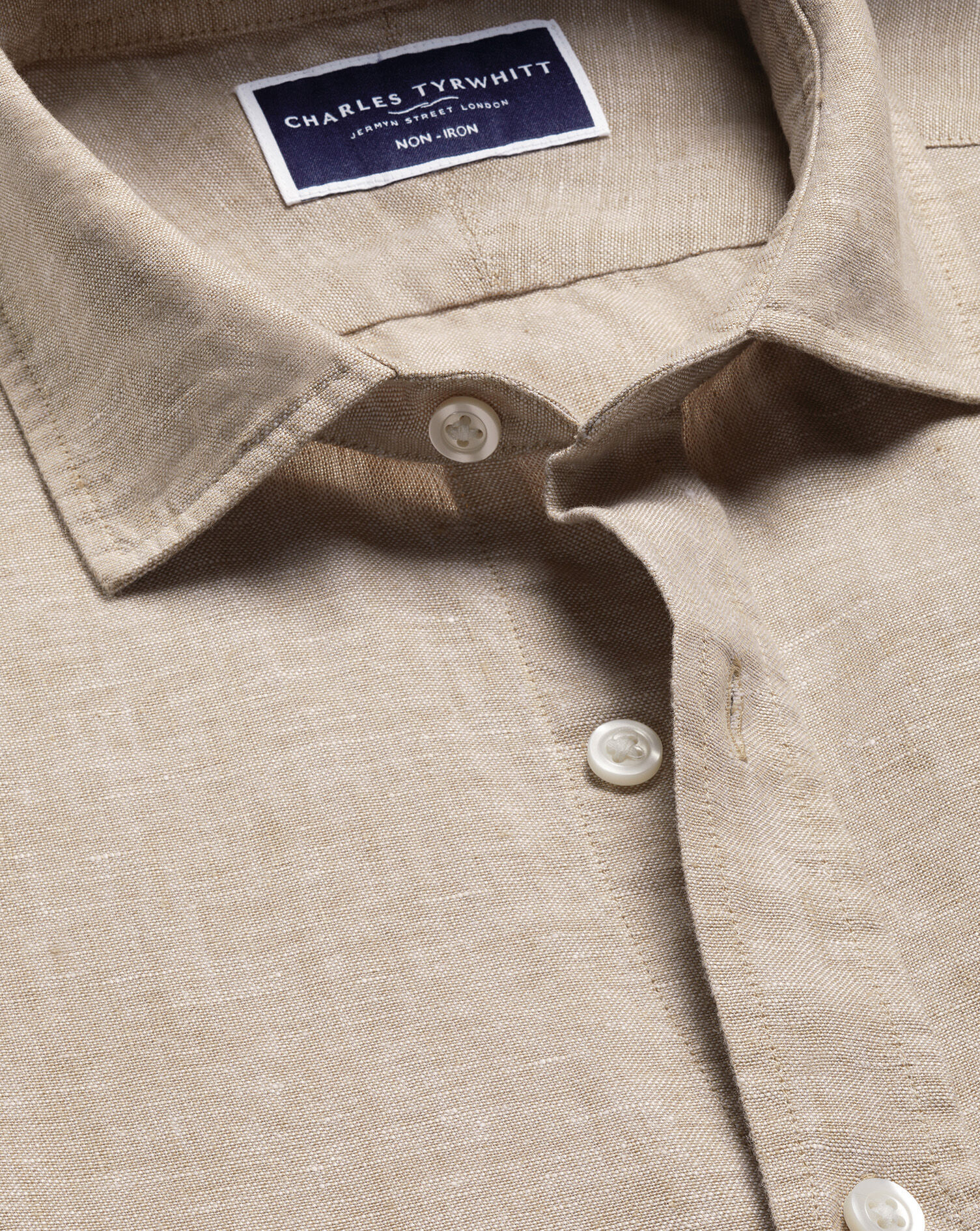 Pure Linen Short Sleeve Shirt - Oatmeal
