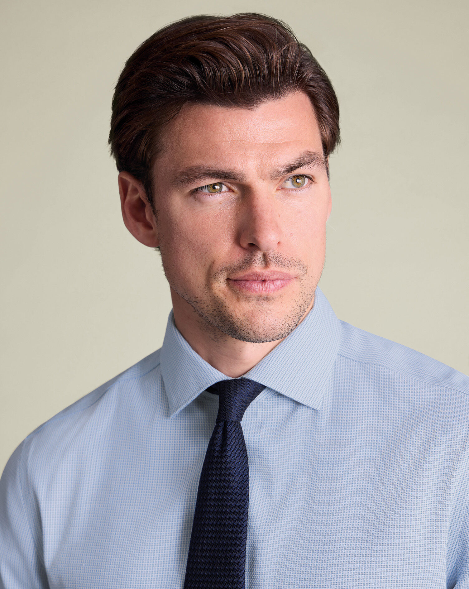 Non-Iron Performance Texture Shirt - Blue