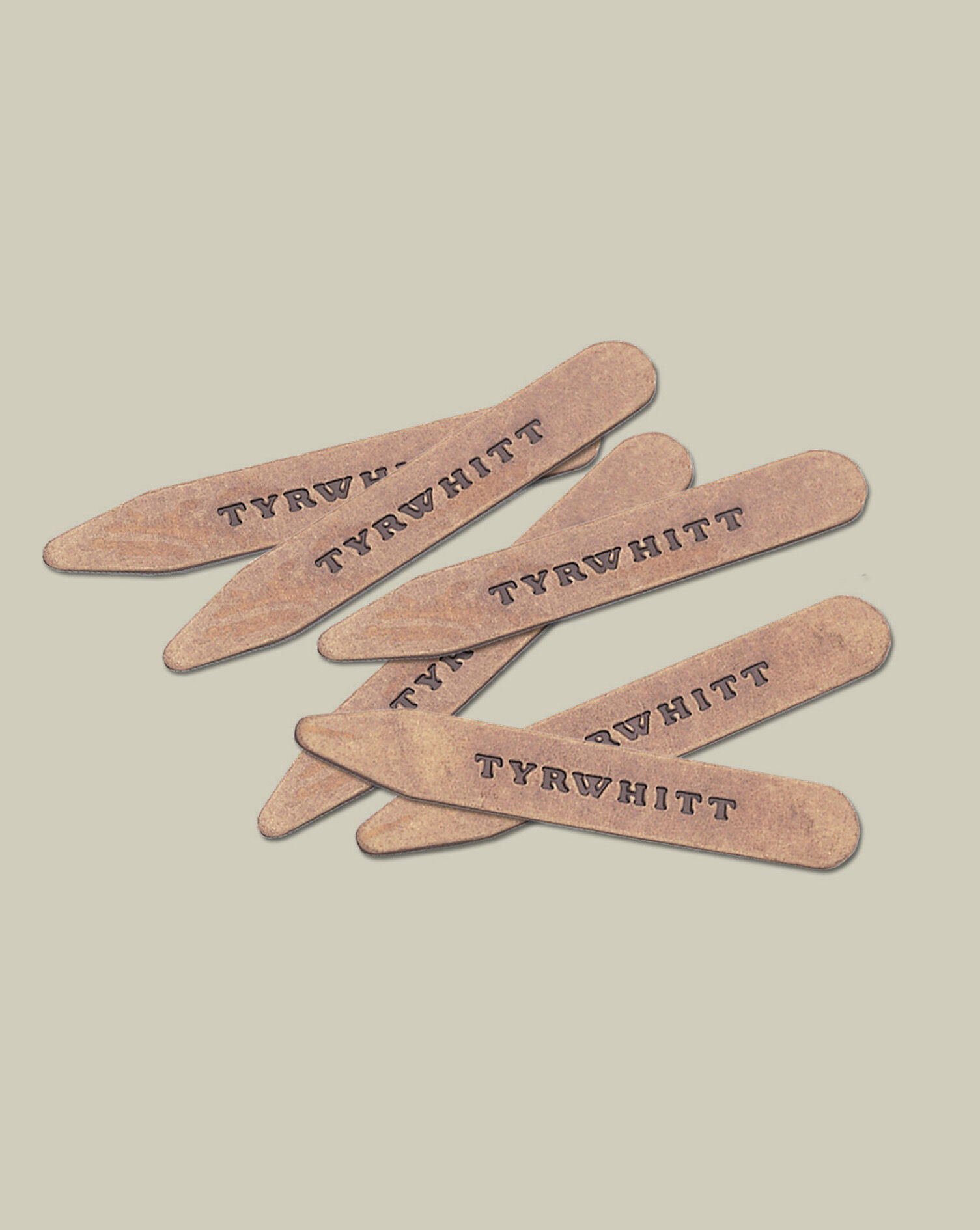 3 Pack Solid Brass Spread Collar Stays